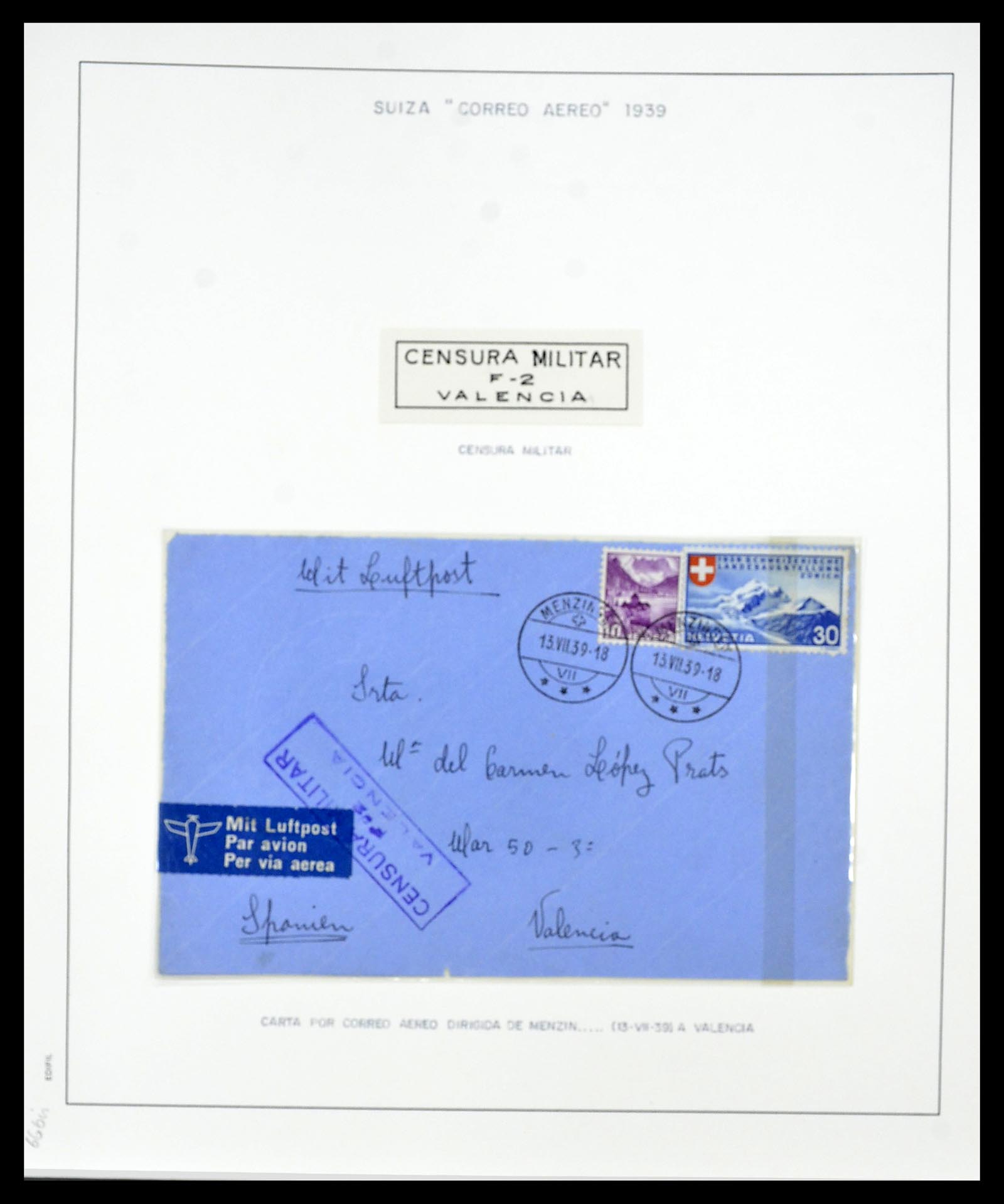 34137 067 - Stamp collection 34137 Switzerland airmail covers 1923-1963.