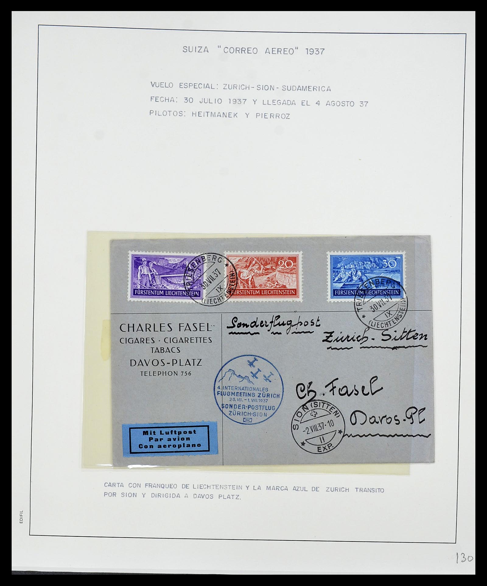 34137 068 - Stamp collection 34137 Switzerland airmail covers 1923-1963.