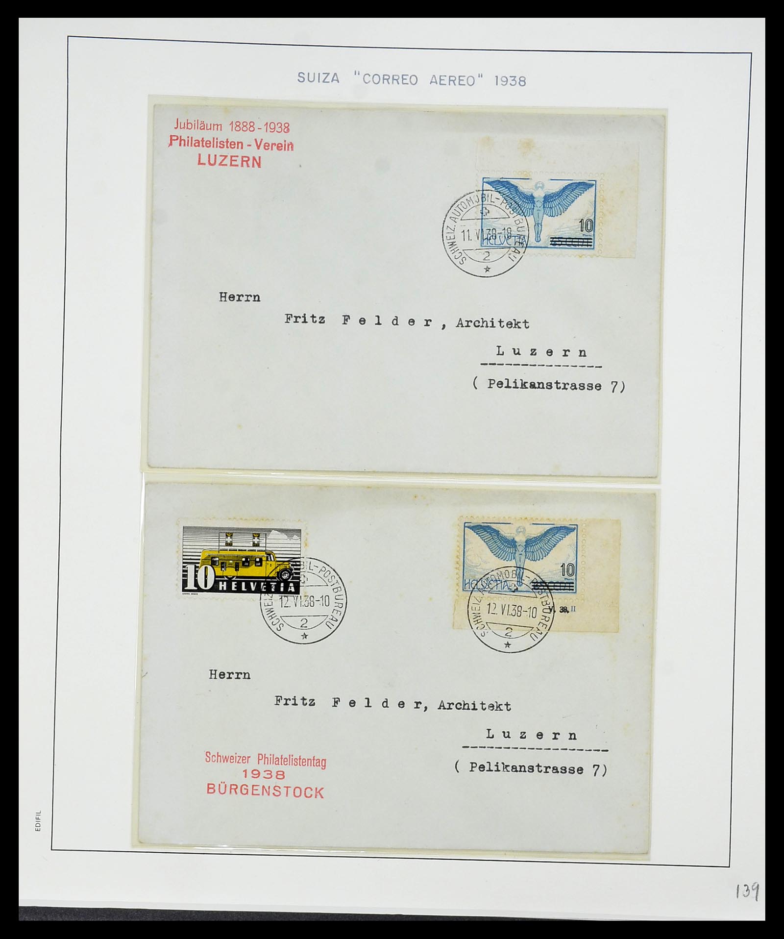 34137 077 - Stamp collection 34137 Switzerland airmail covers 1923-1963.
