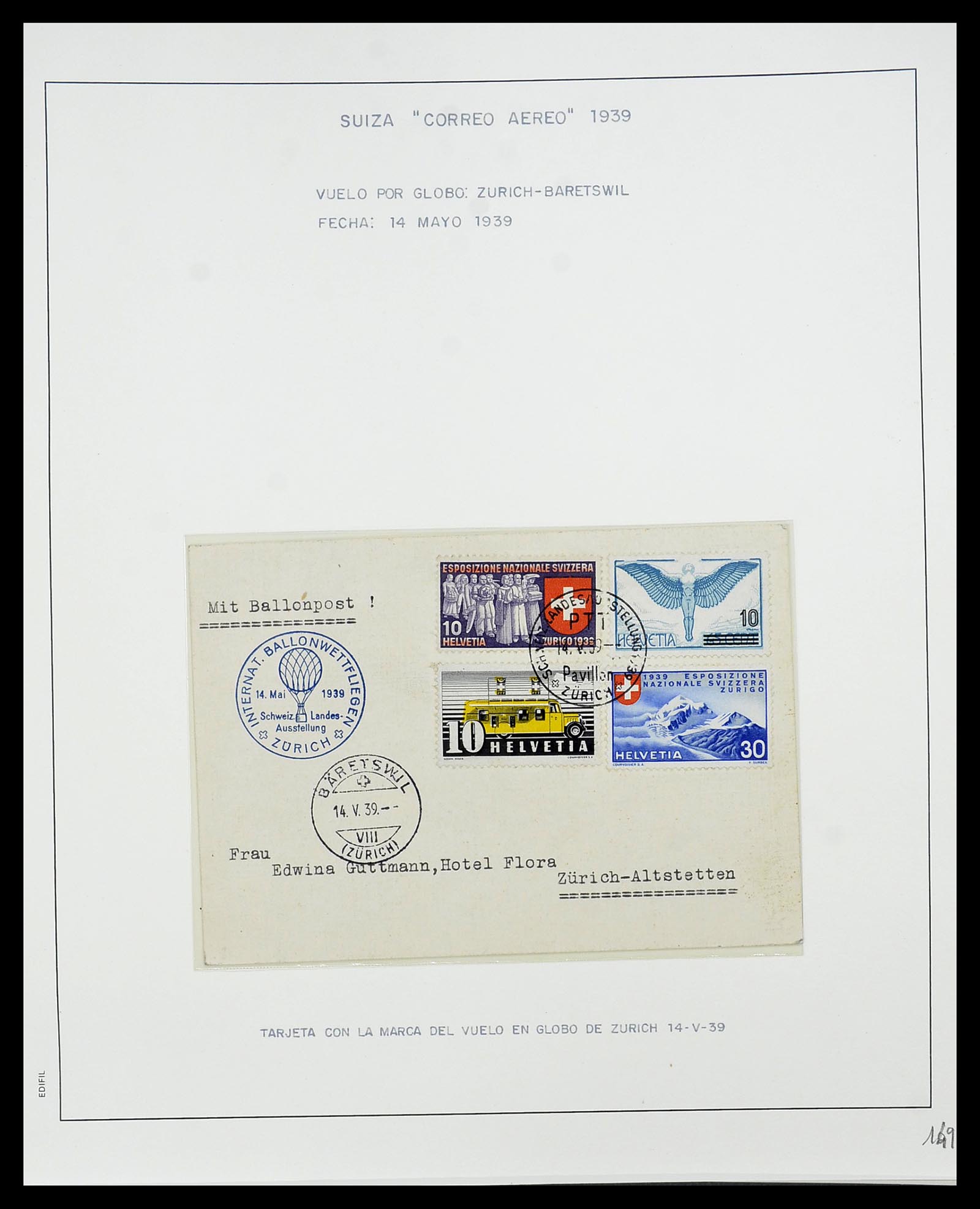 34137 087 - Stamp collection 34137 Switzerland airmail covers 1923-1963.