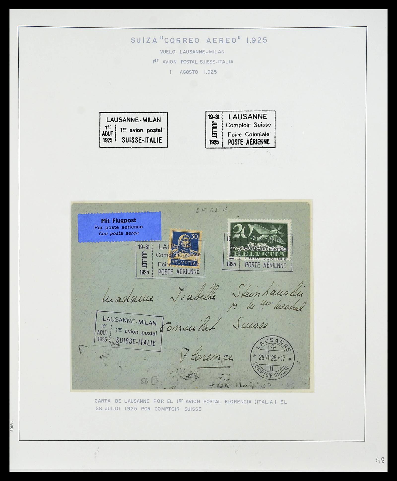 34137 101 - Stamp collection 34137 Switzerland airmail covers 1923-1963.