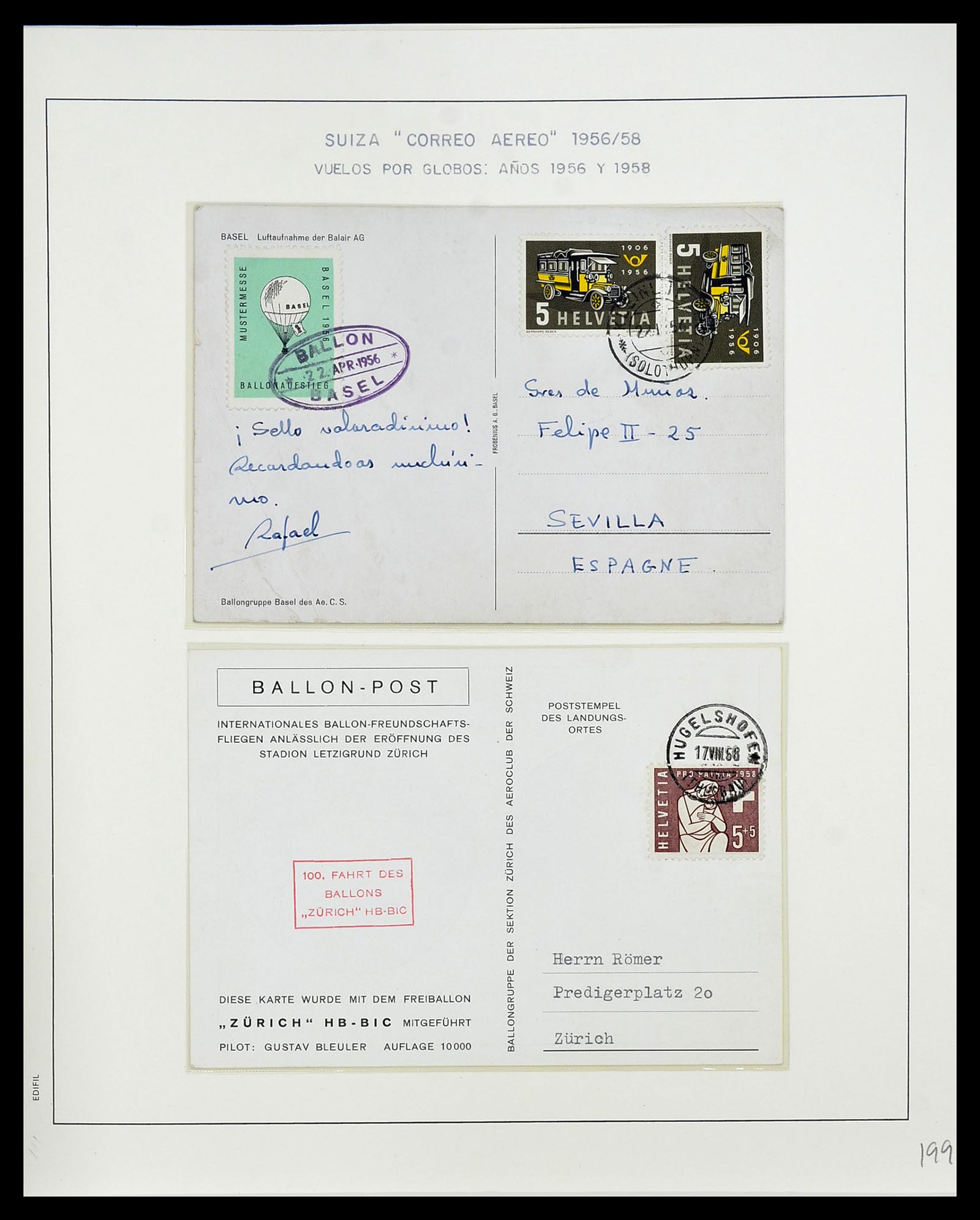 34137 126 - Stamp collection 34137 Switzerland airmail covers 1923-1963.