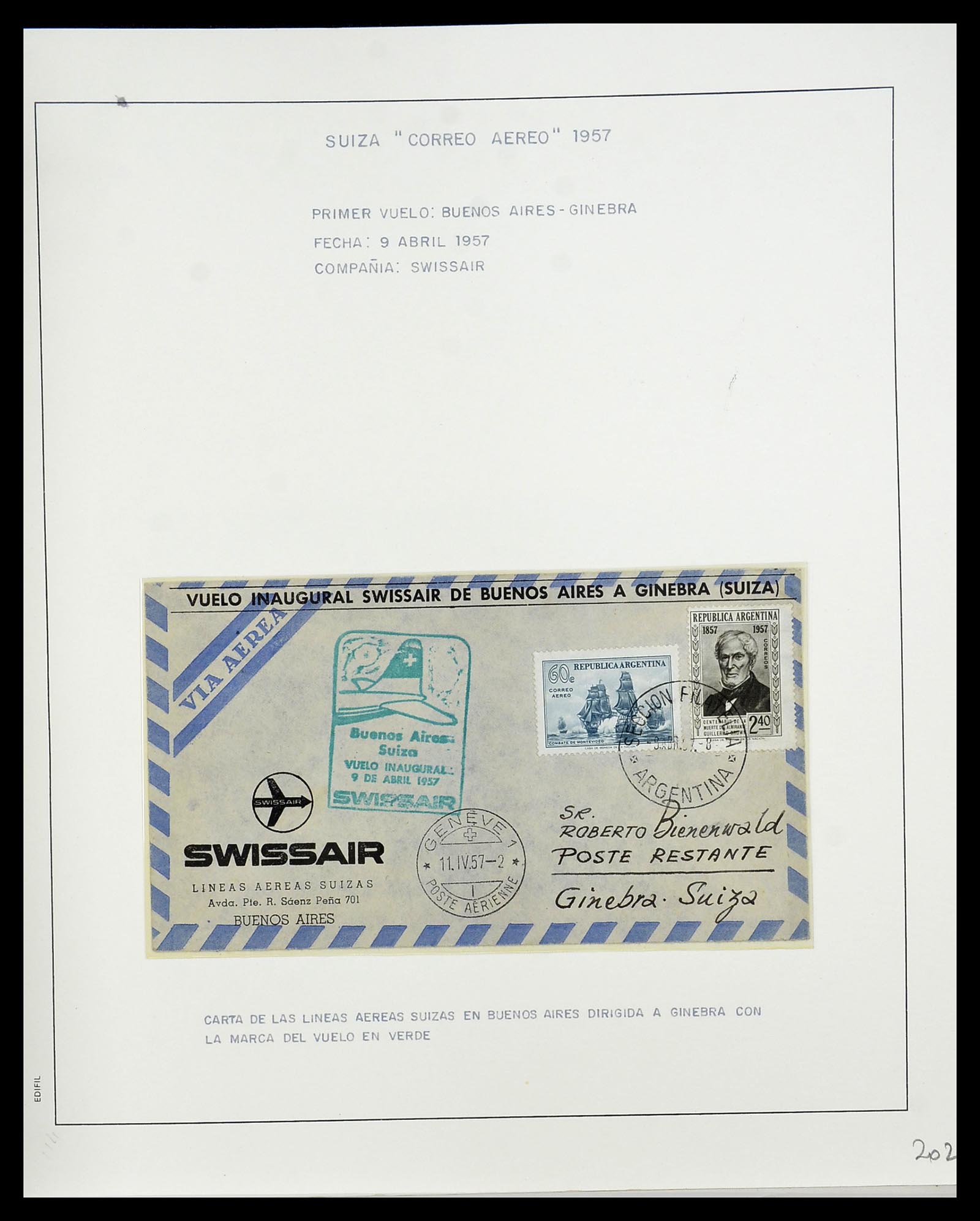 34137 129 - Stamp collection 34137 Switzerland airmail covers 1923-1963.