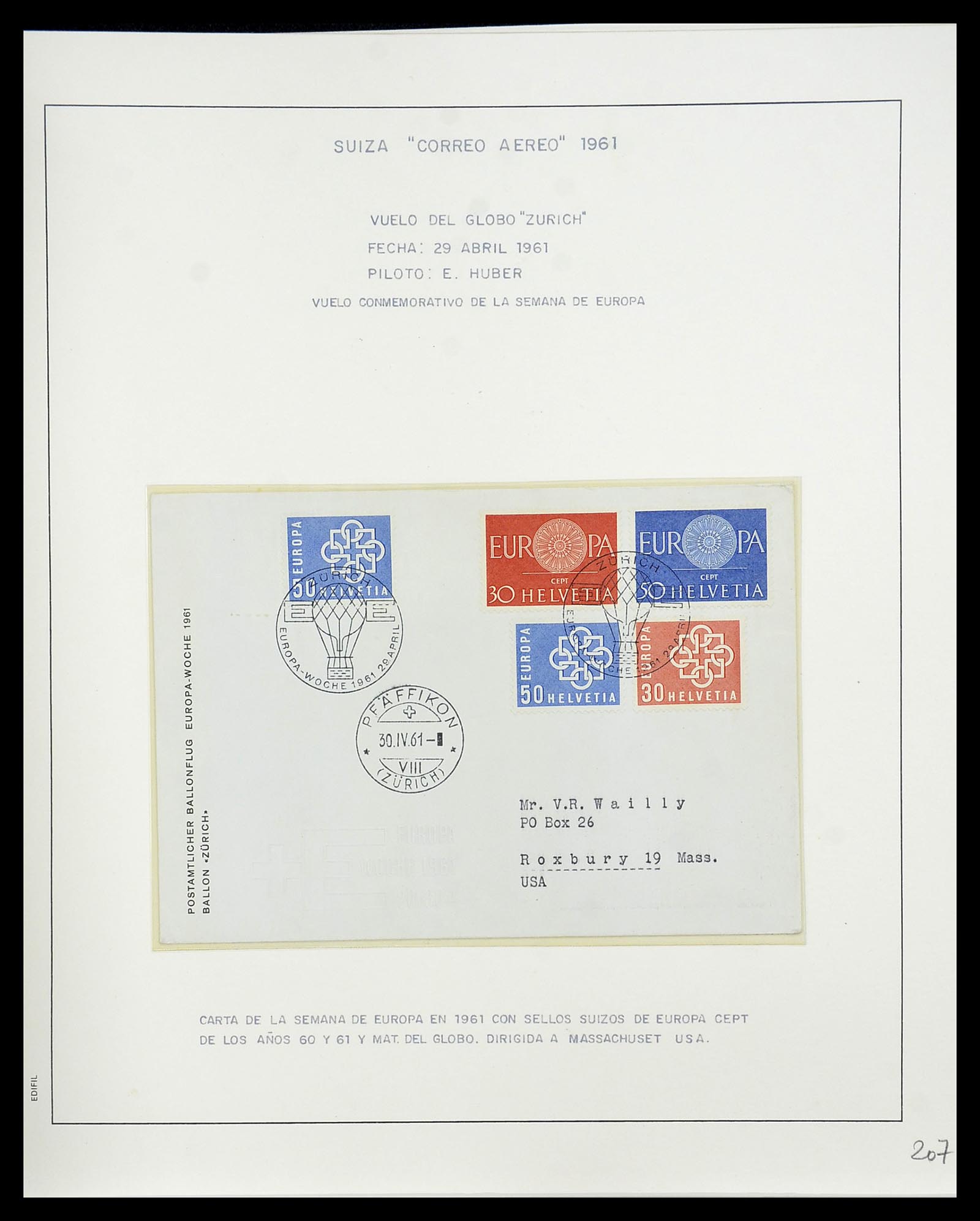 34137 134 - Stamp collection 34137 Switzerland airmail covers 1923-1963.