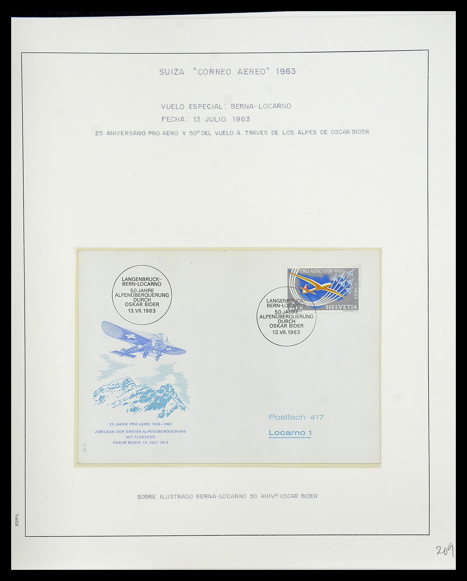 34137 136 - Stamp collection 34137 Switzerland airmail covers 1923-1963.