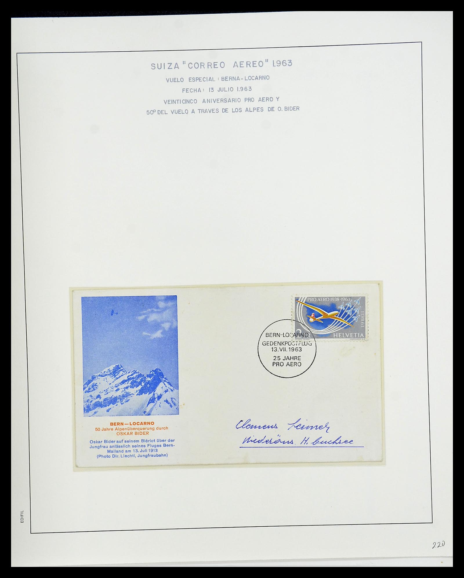 34137 138 - Stamp collection 34137 Switzerland airmail covers 1923-1963.