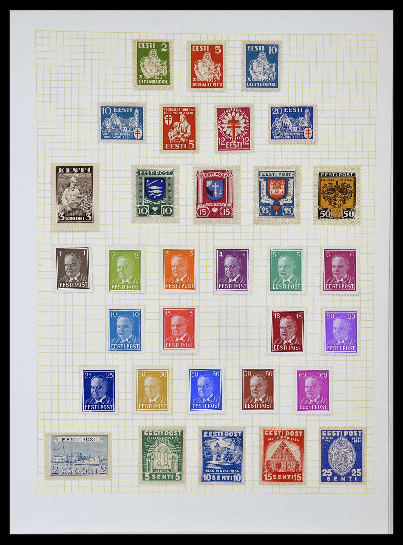 34139 012 - Postzegelverzameling 34139 Estland 1918-2002.