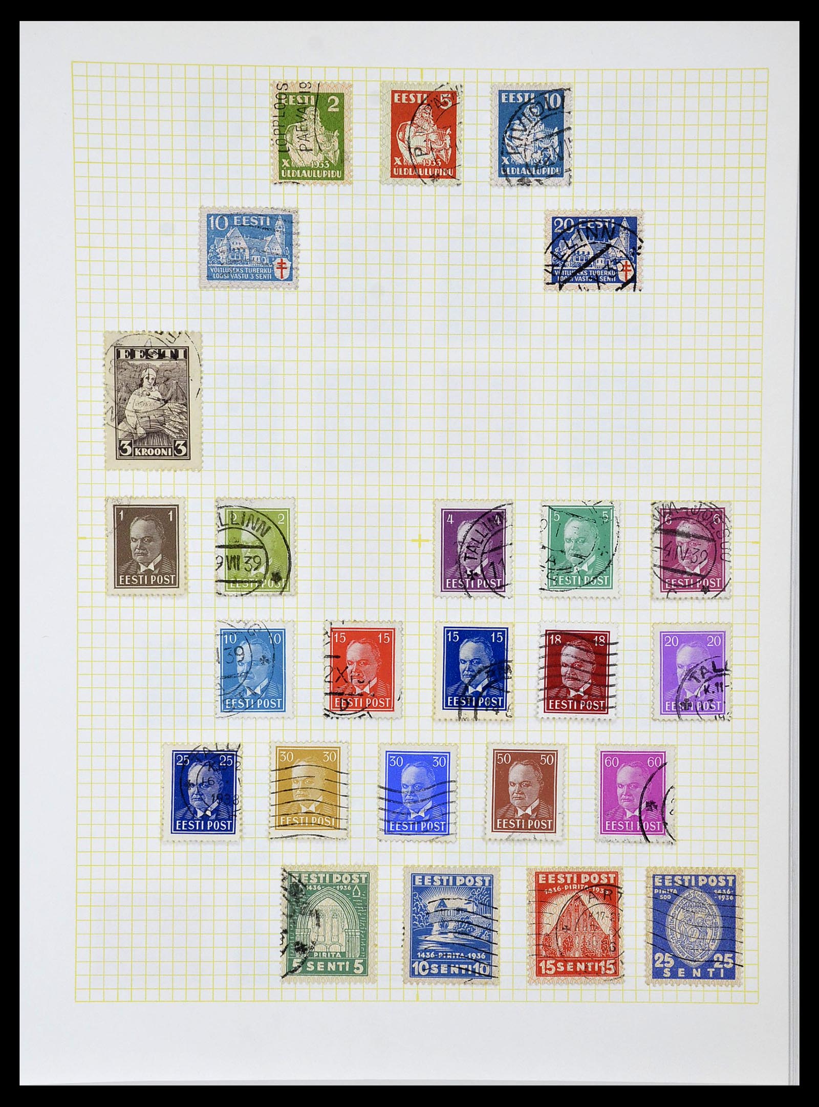 34139 013 - Postzegelverzameling 34139 Estland 1918-2002.
