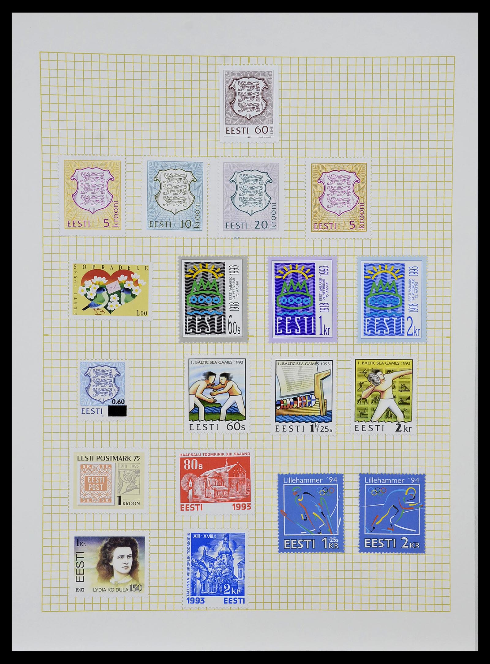 34139 025 - Postzegelverzameling 34139 Estland 1918-2002.