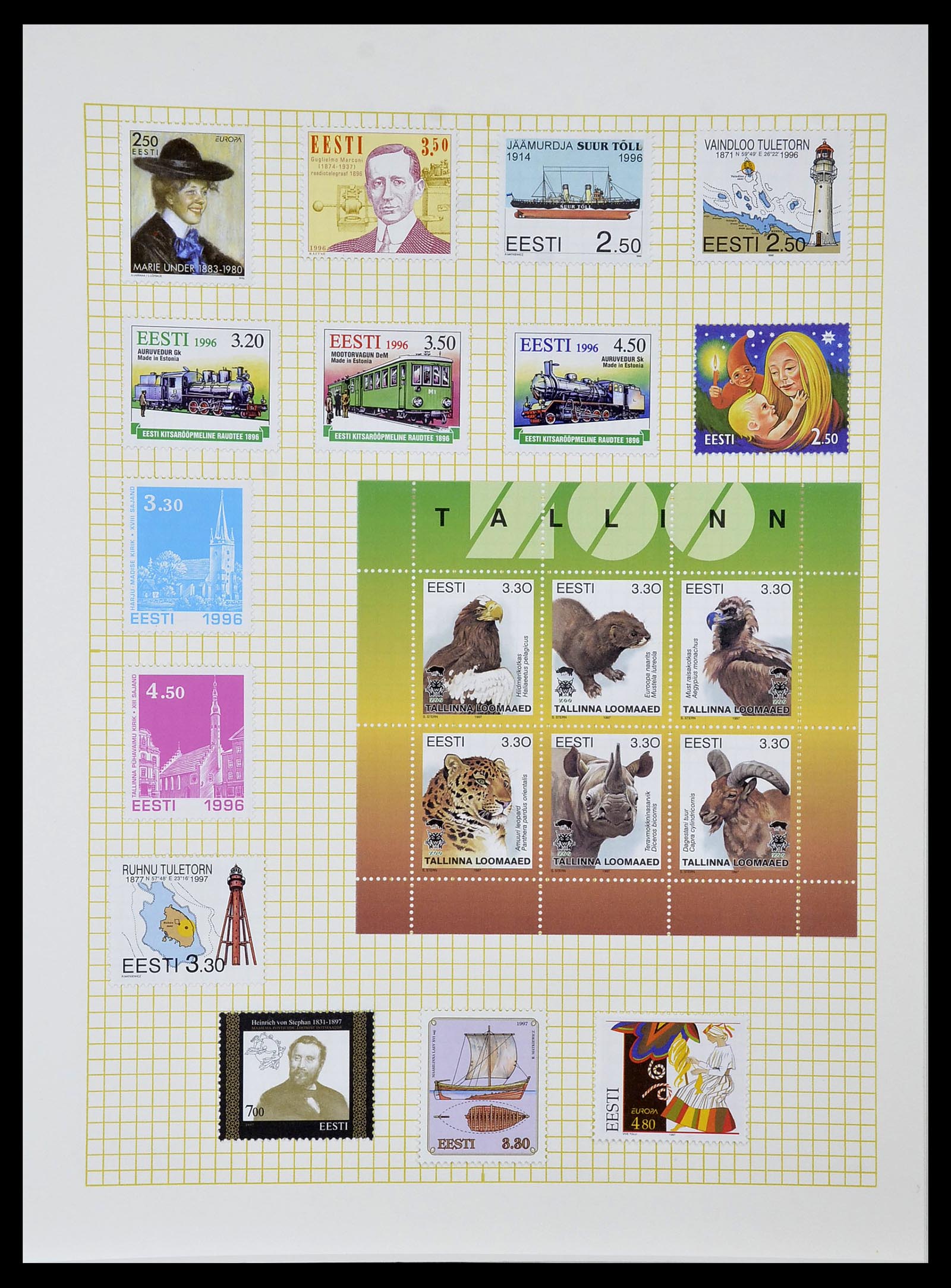 34139 033 - Postzegelverzameling 34139 Estland 1918-2002.