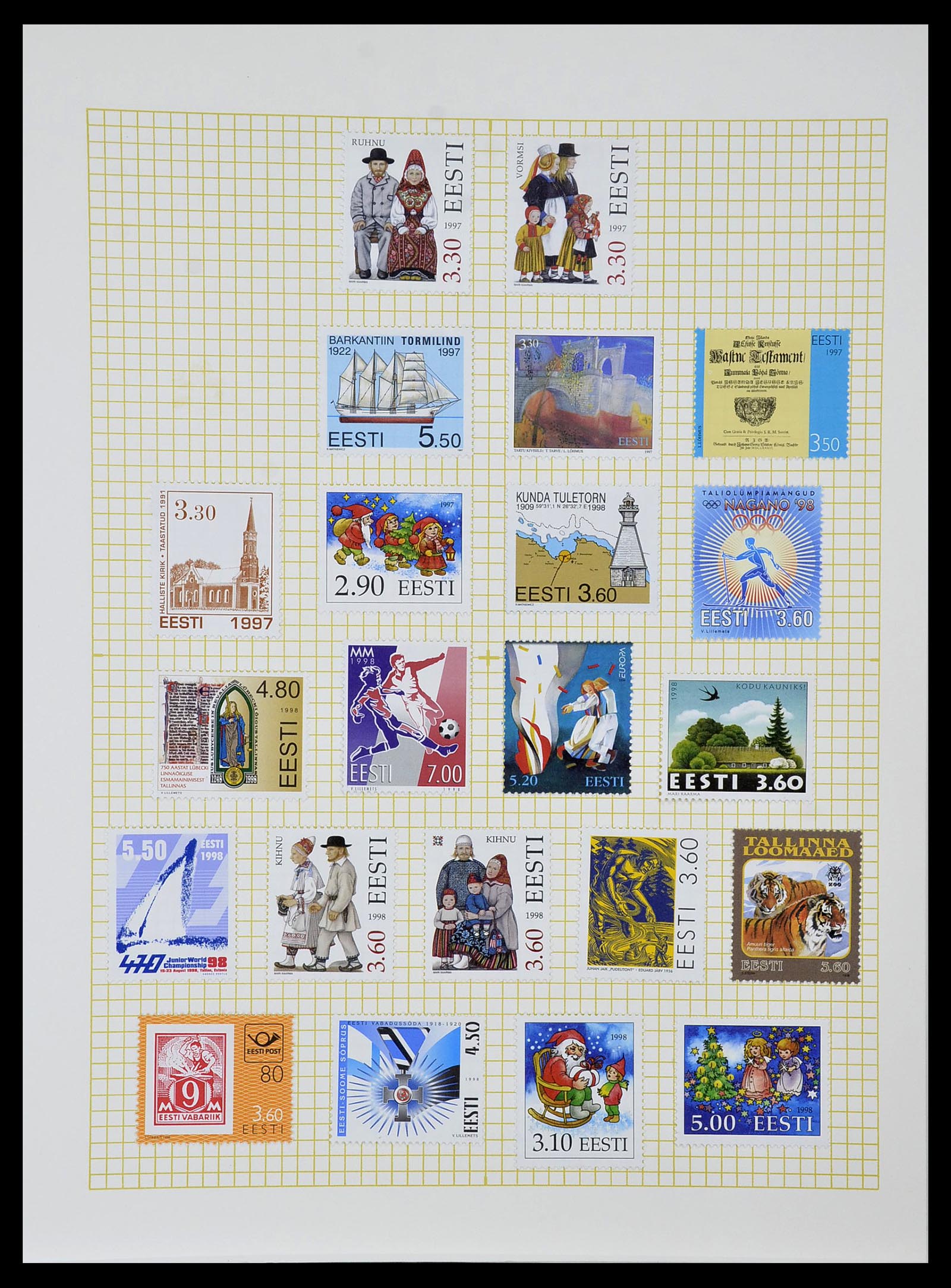 34139 036 - Postzegelverzameling 34139 Estland 1918-2002.