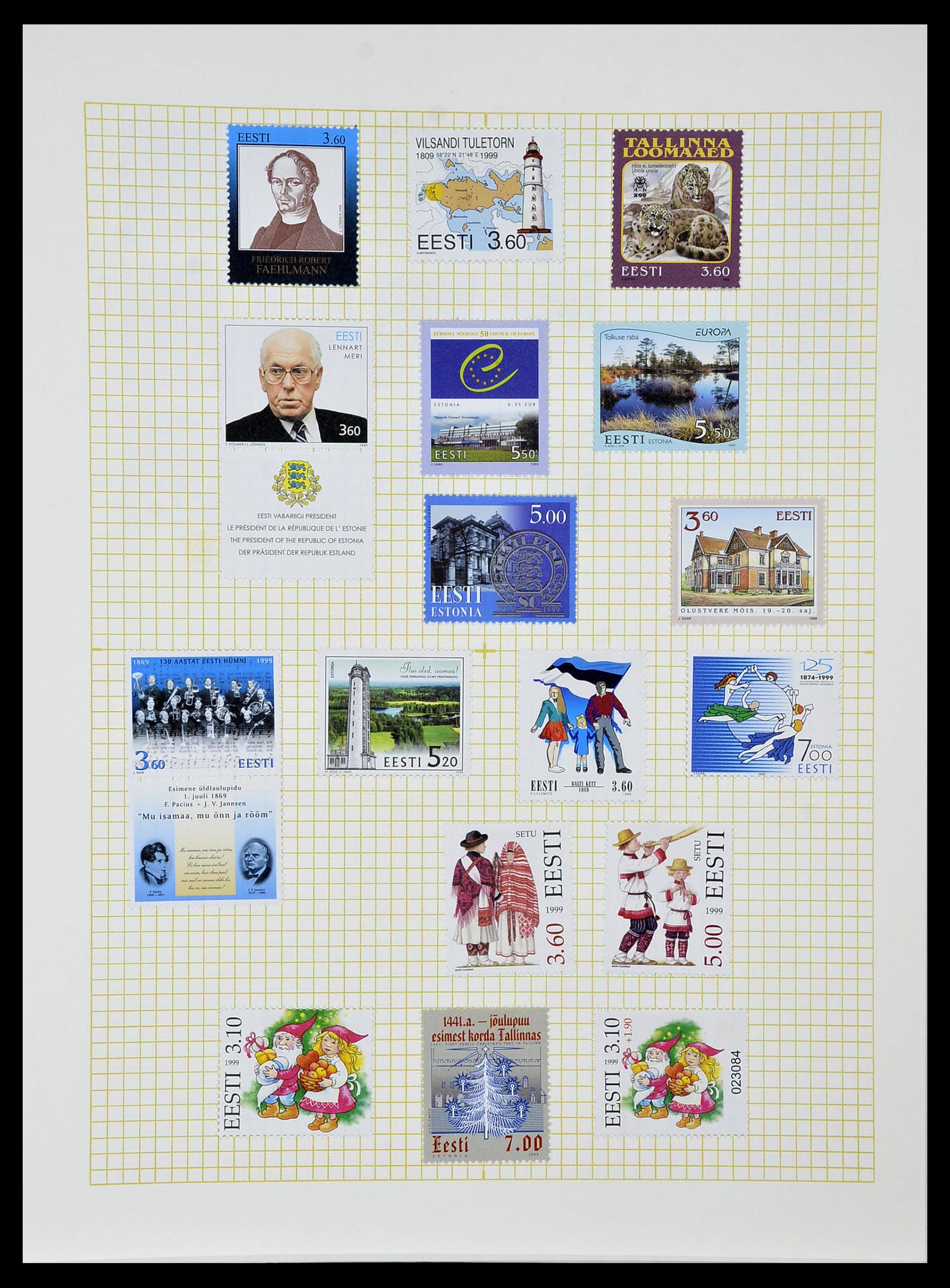 34139 038 - Postzegelverzameling 34139 Estland 1918-2002.