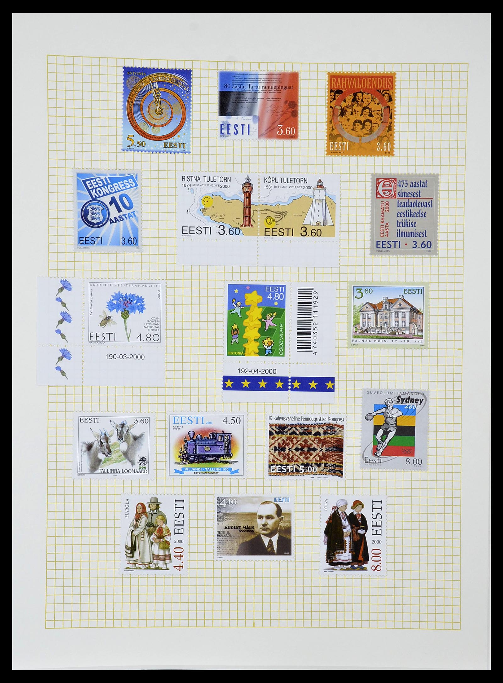 34139 041 - Postzegelverzameling 34139 Estland 1918-2002.