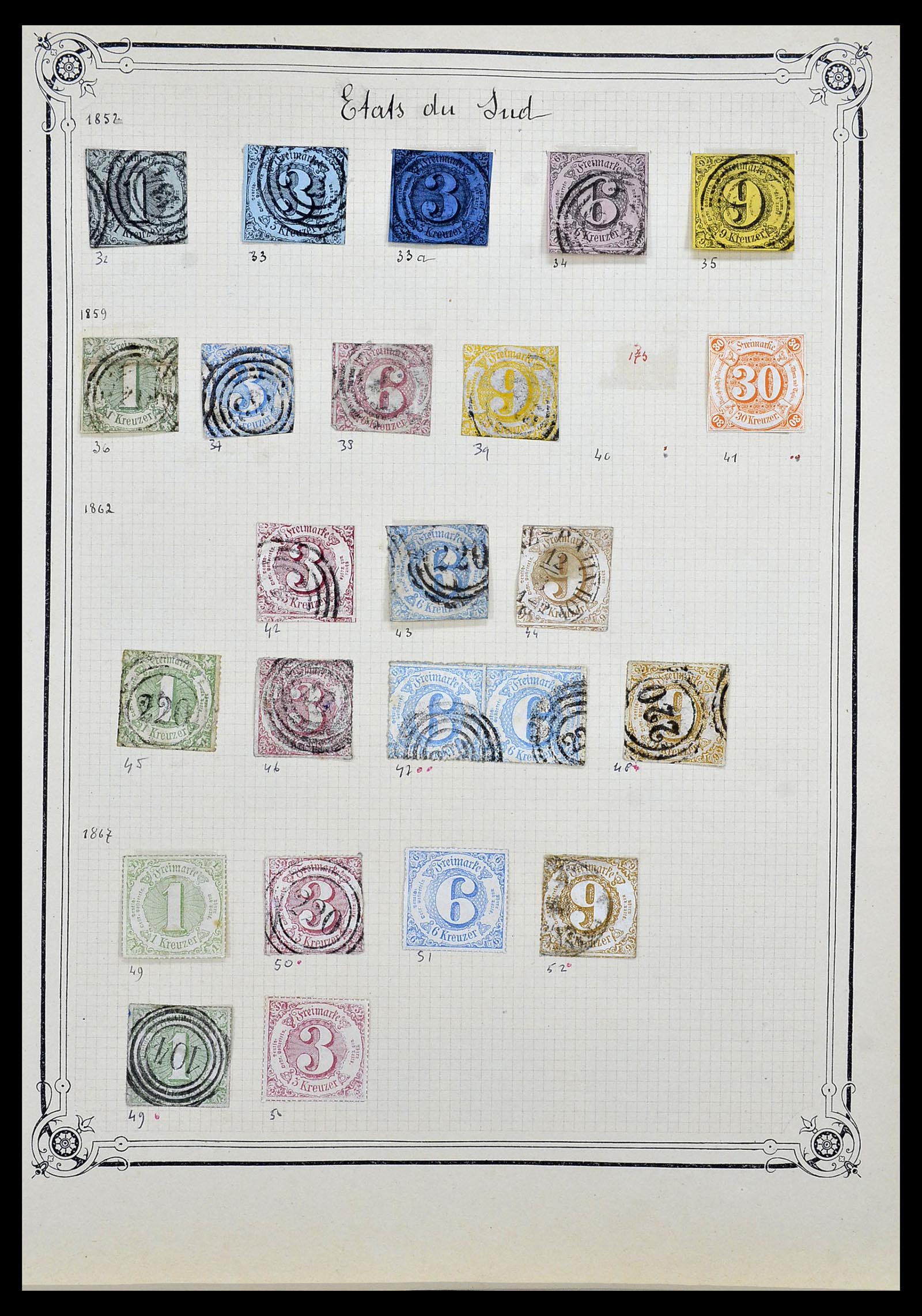 34140 0007 - Postzegelverzameling 34140 Wereld 1840-1930.
