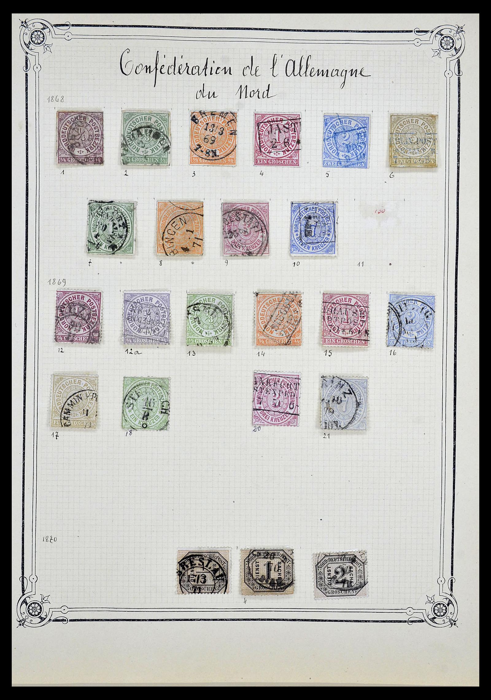 34140 0008 - Postzegelverzameling 34140 Wereld 1840-1930.