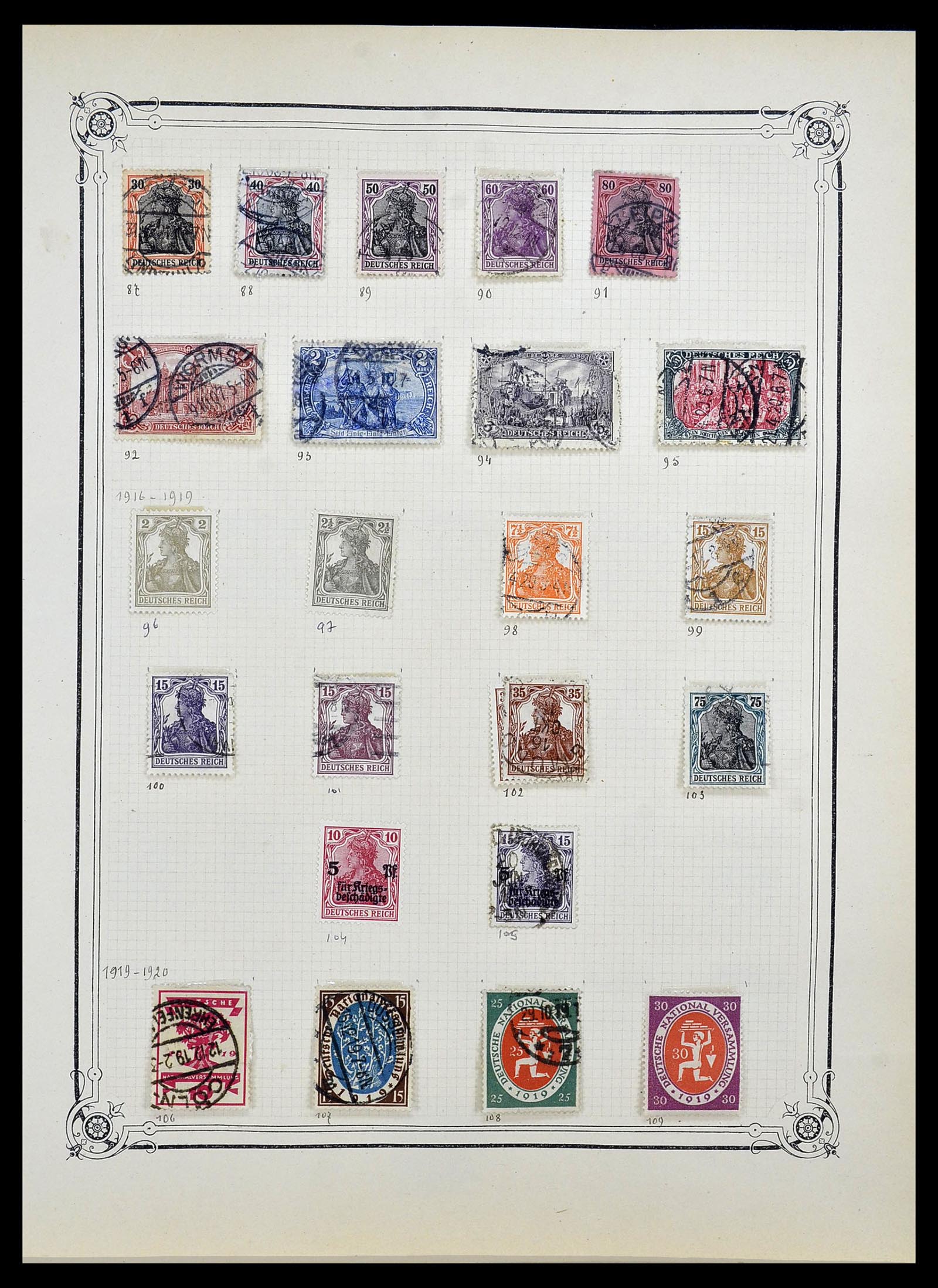 34140 0013 - Postzegelverzameling 34140 Wereld 1840-1930.