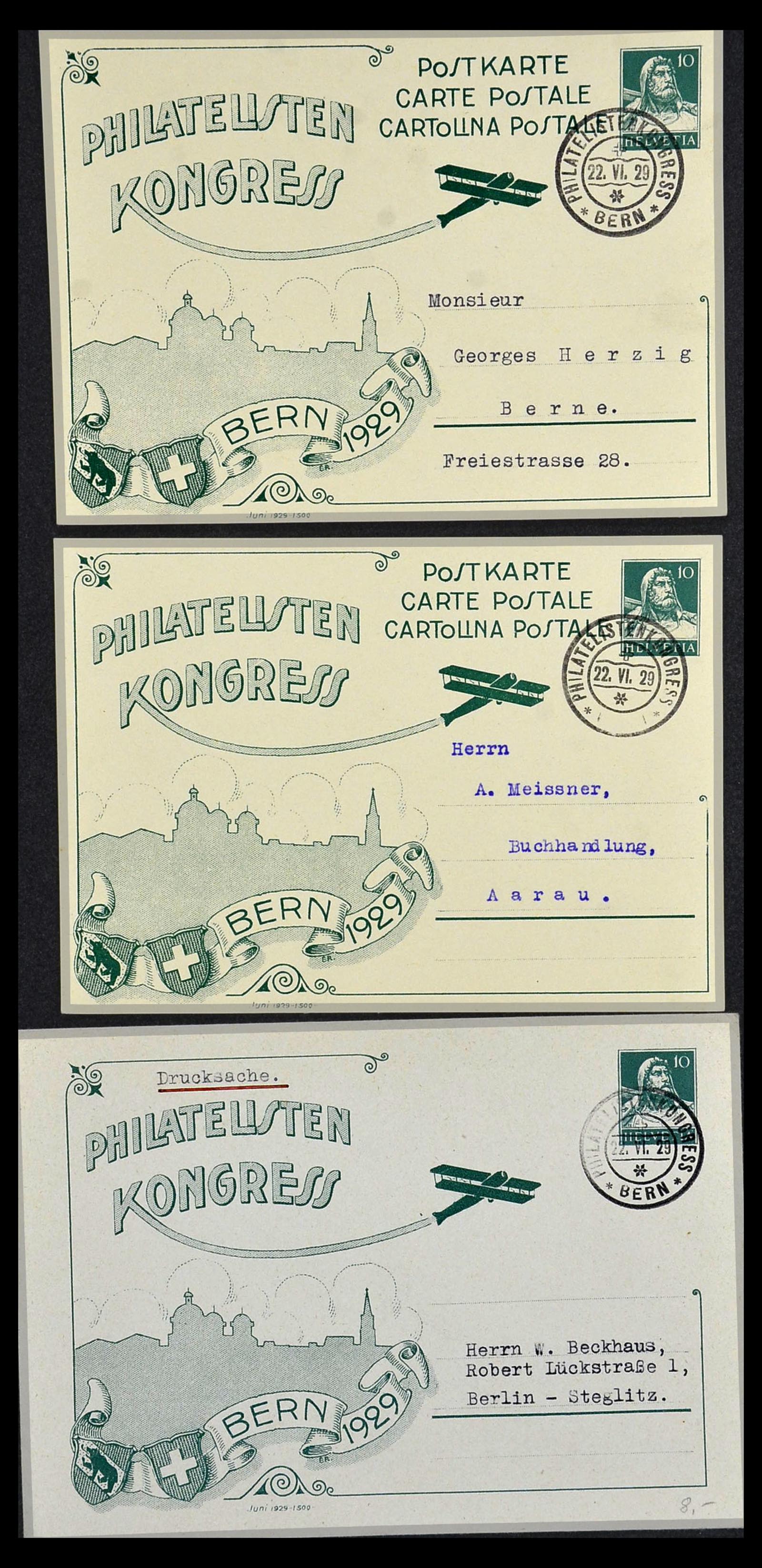 34141 006 - Postzegelverzameling 34141 Zwitserland luchtpost brieven 1920-1960.