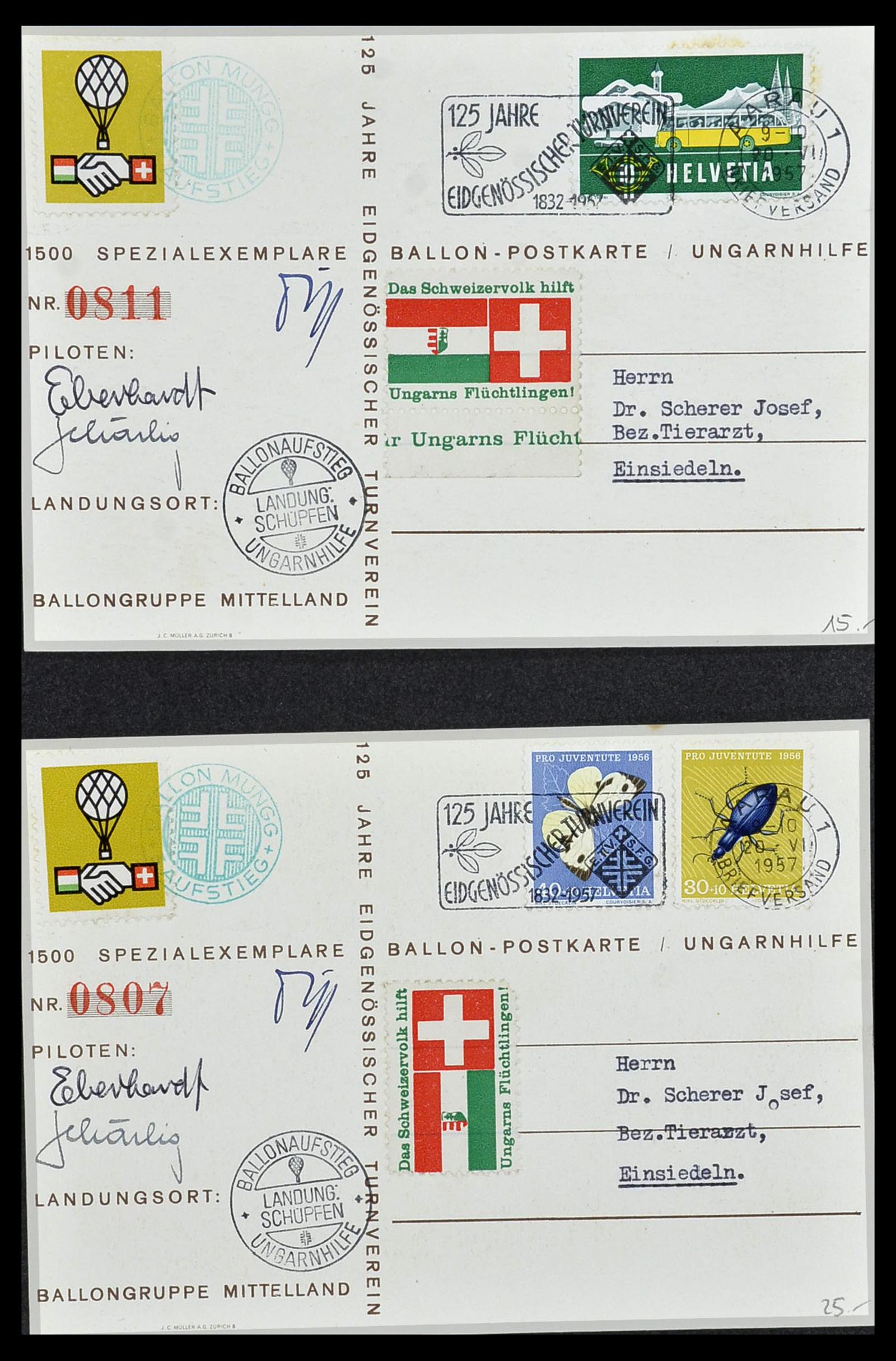 34141 059 - Postzegelverzameling 34141 Zwitserland luchtpost brieven 1920-1960.