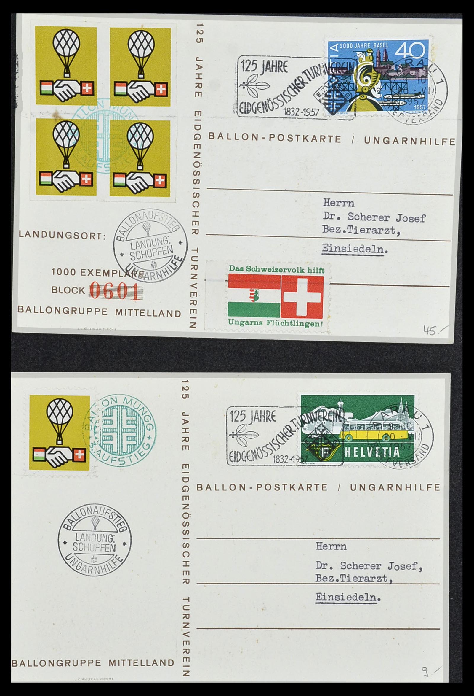 34141 060 - Postzegelverzameling 34141 Zwitserland luchtpost brieven 1920-1960.