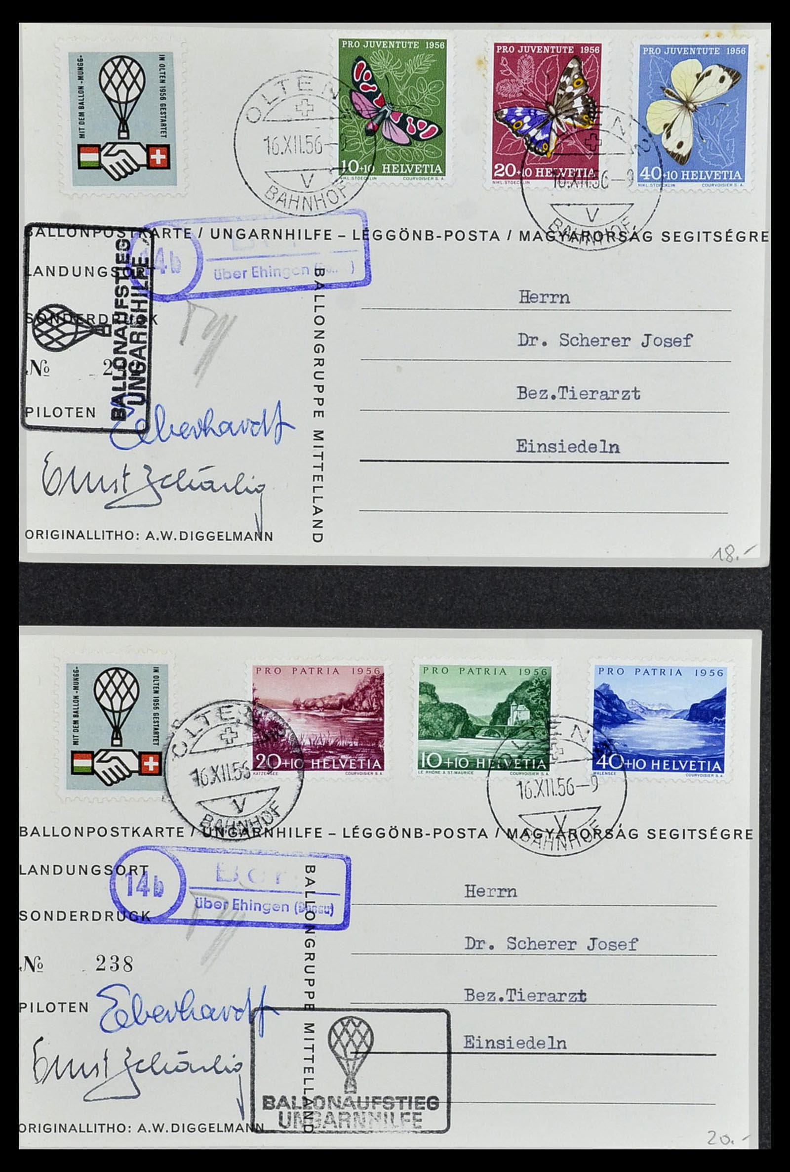 34141 063 - Stamp collection 34141 Switzerland airmail covers 1920-1960.