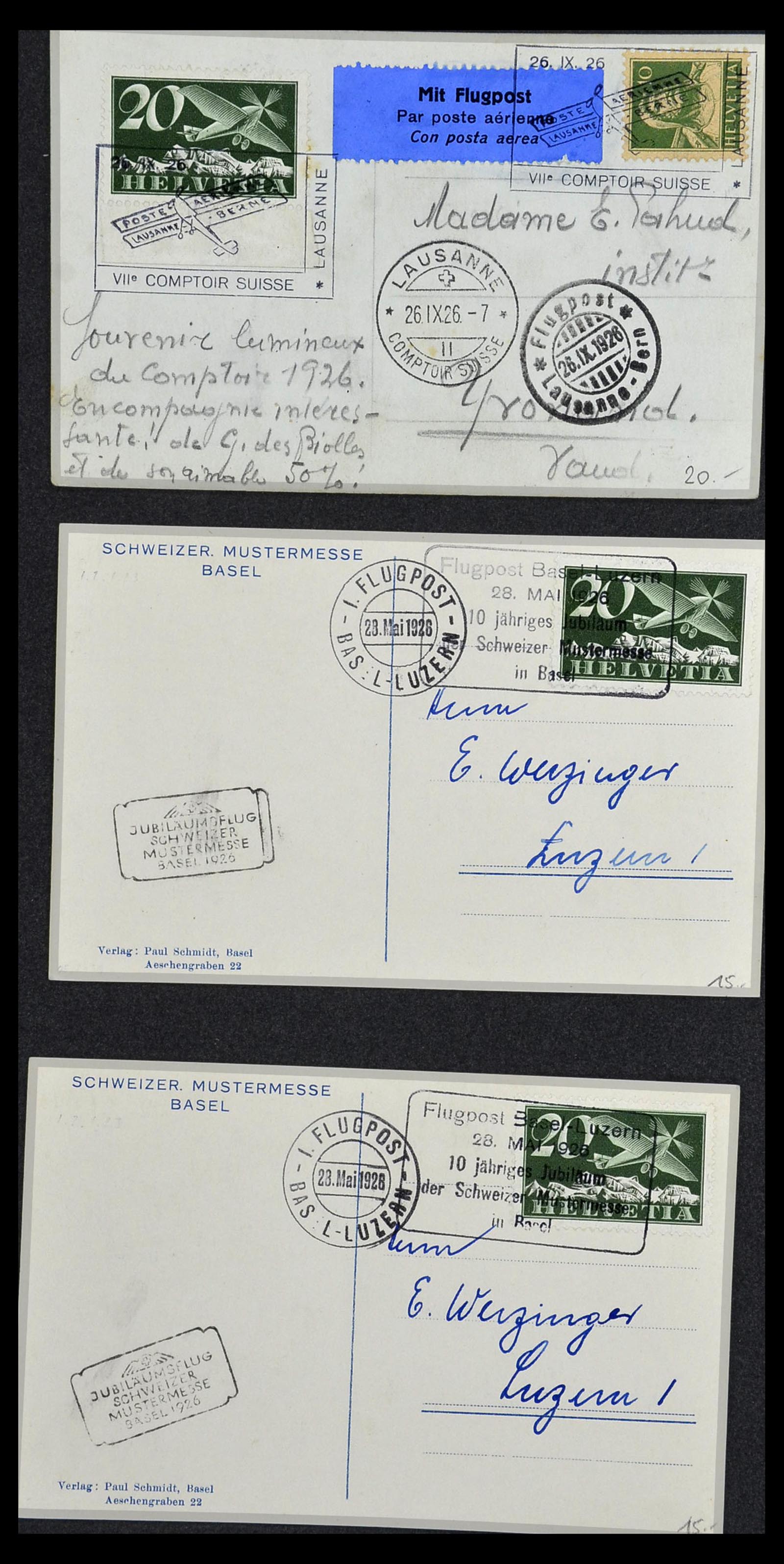 34141 069 - Stamp collection 34141 Switzerland airmail covers 1920-1960.