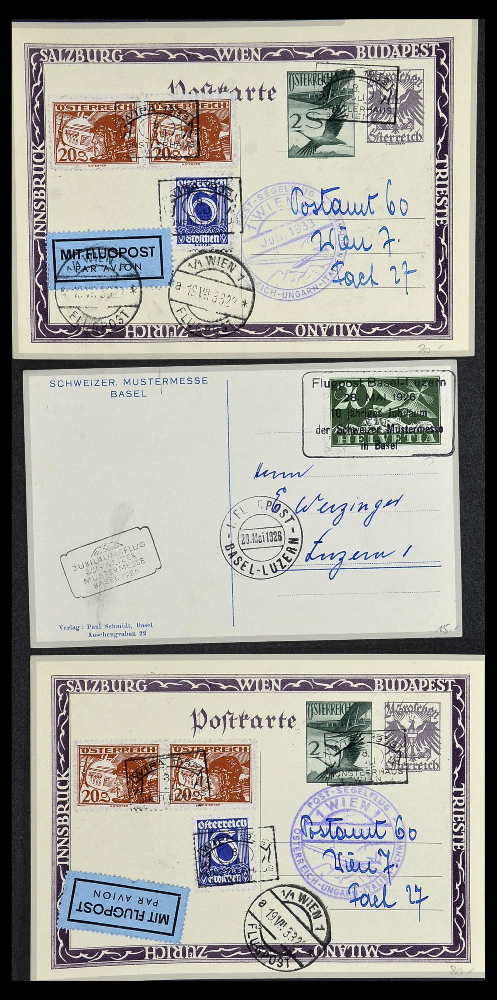 34141 072 - Stamp collection 34141 Switzerland airmail covers 1920-1960.