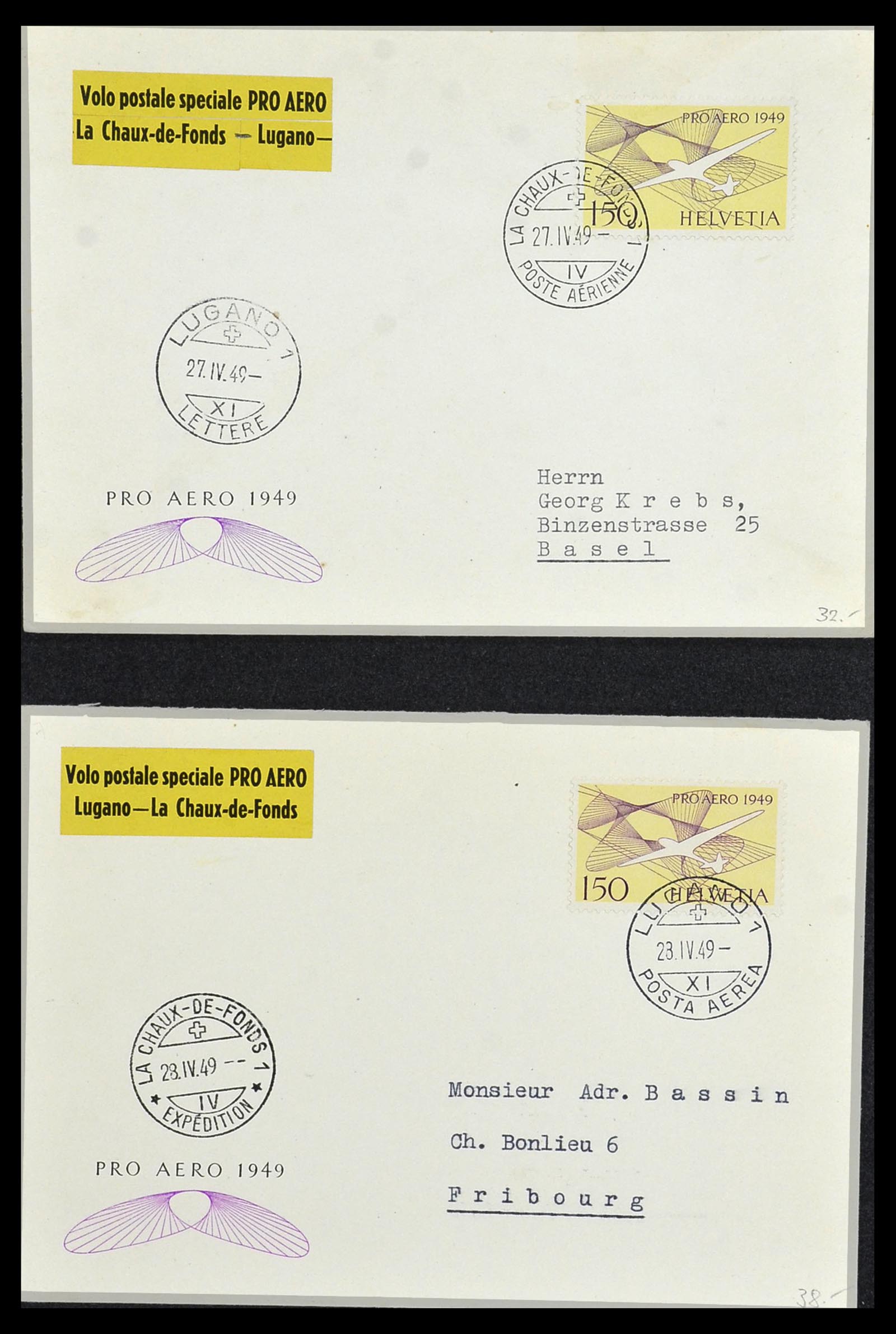 34141 078 - Stamp collection 34141 Switzerland airmail covers 1920-1960.