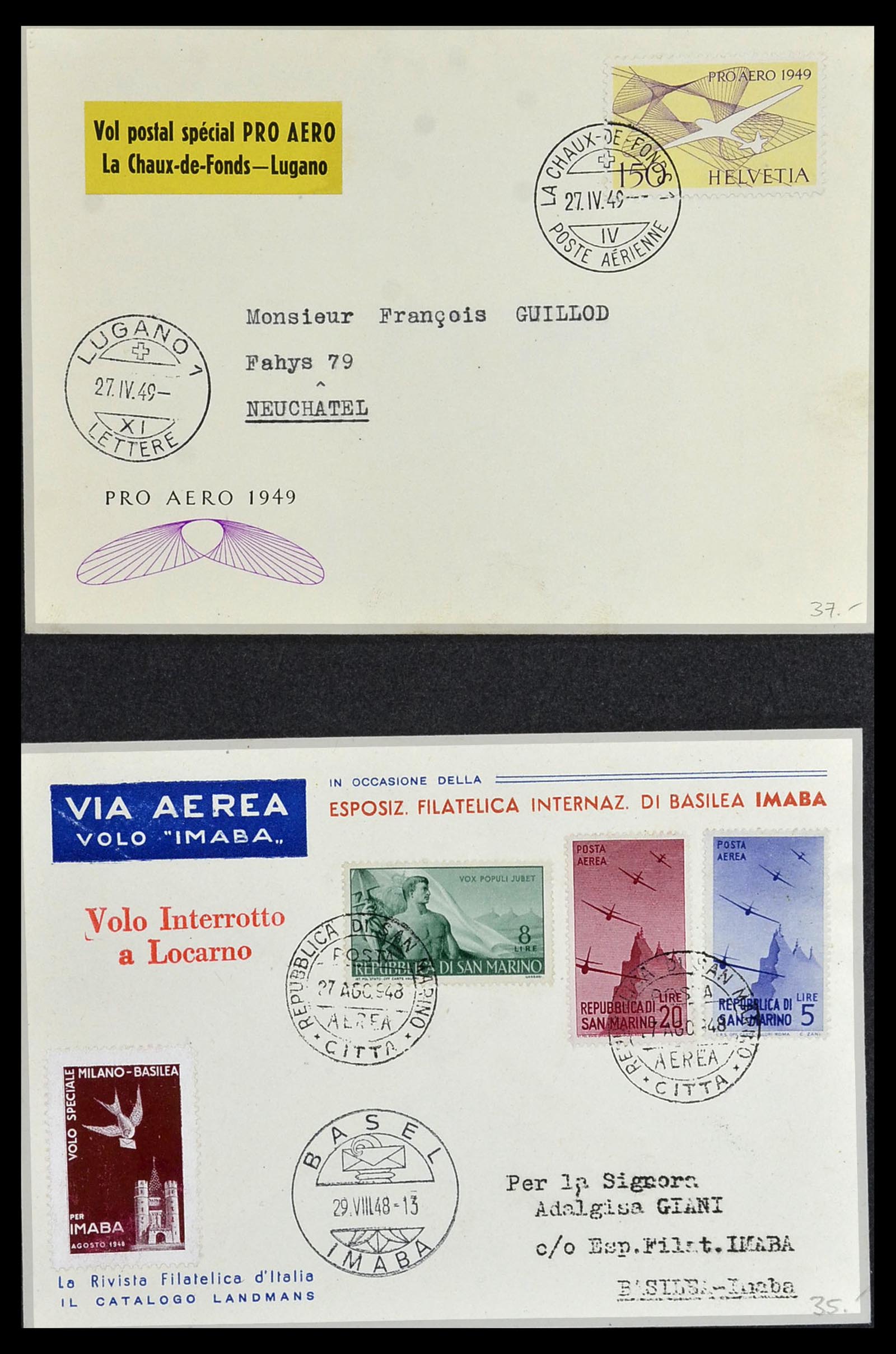 34141 079 - Stamp collection 34141 Switzerland airmail covers 1920-1960.