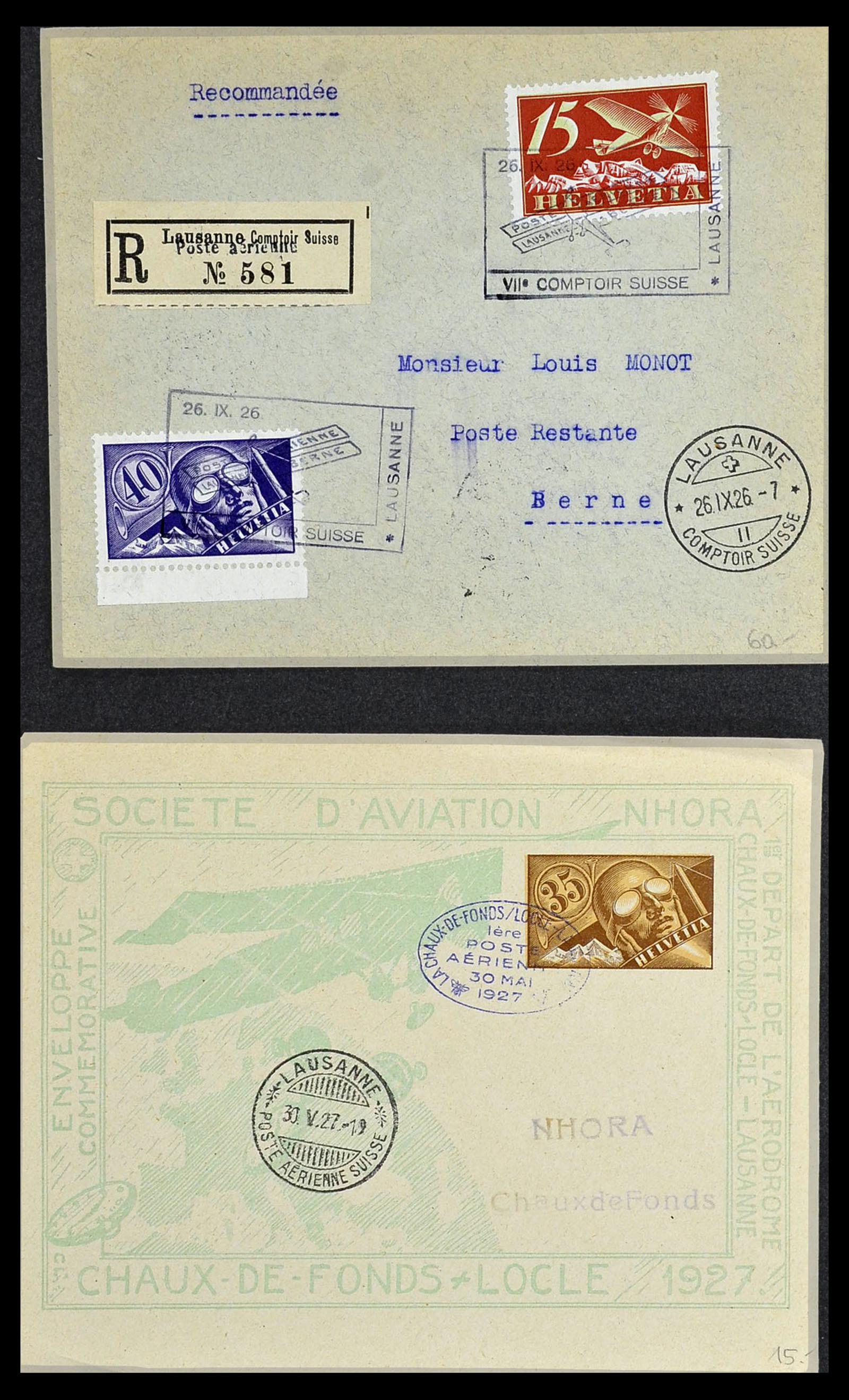 34141 082 - Stamp collection 34141 Switzerland airmail covers 1920-1960.
