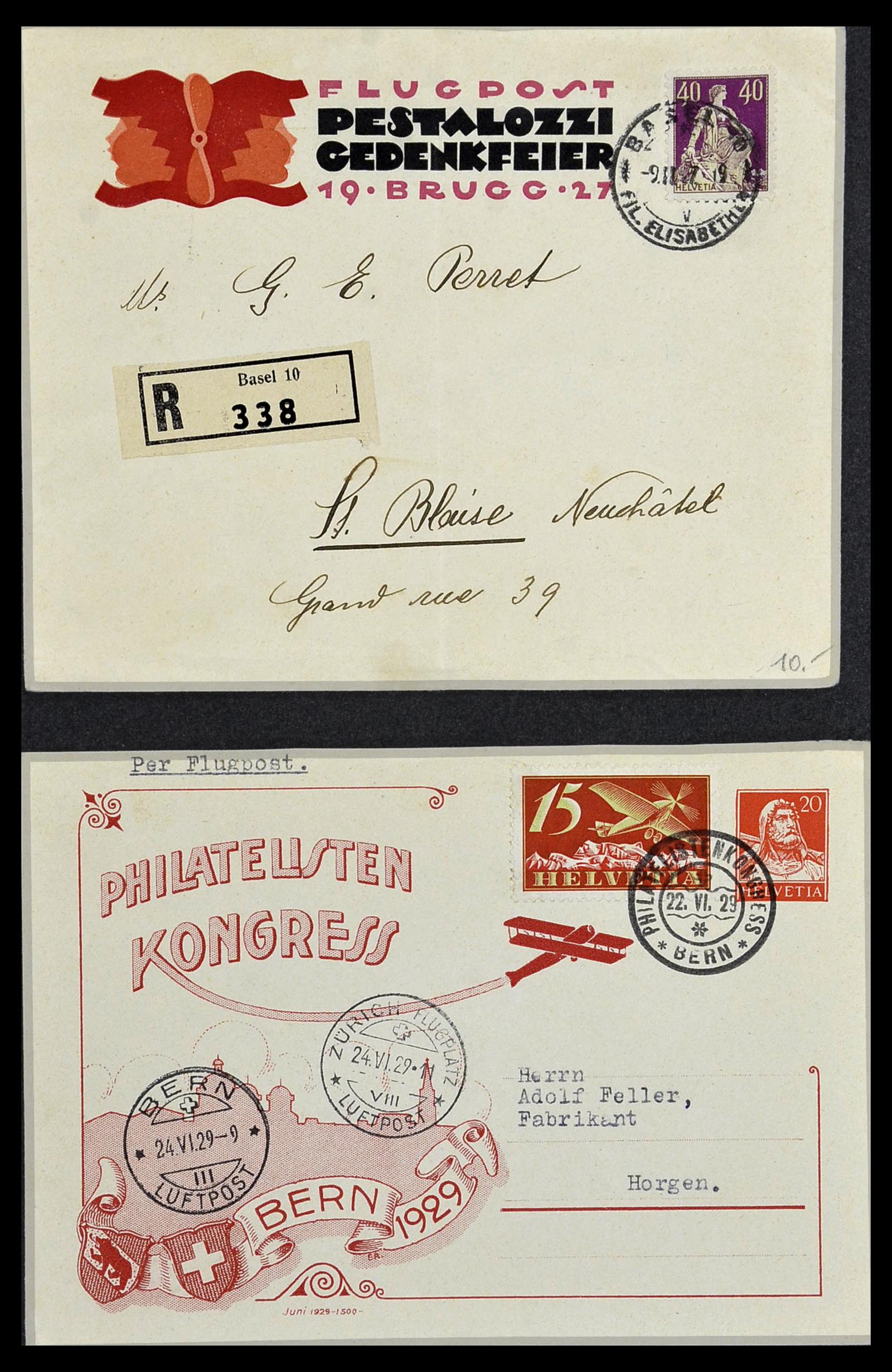 34141 095 - Stamp collection 34141 Switzerland airmail covers 1920-1960.