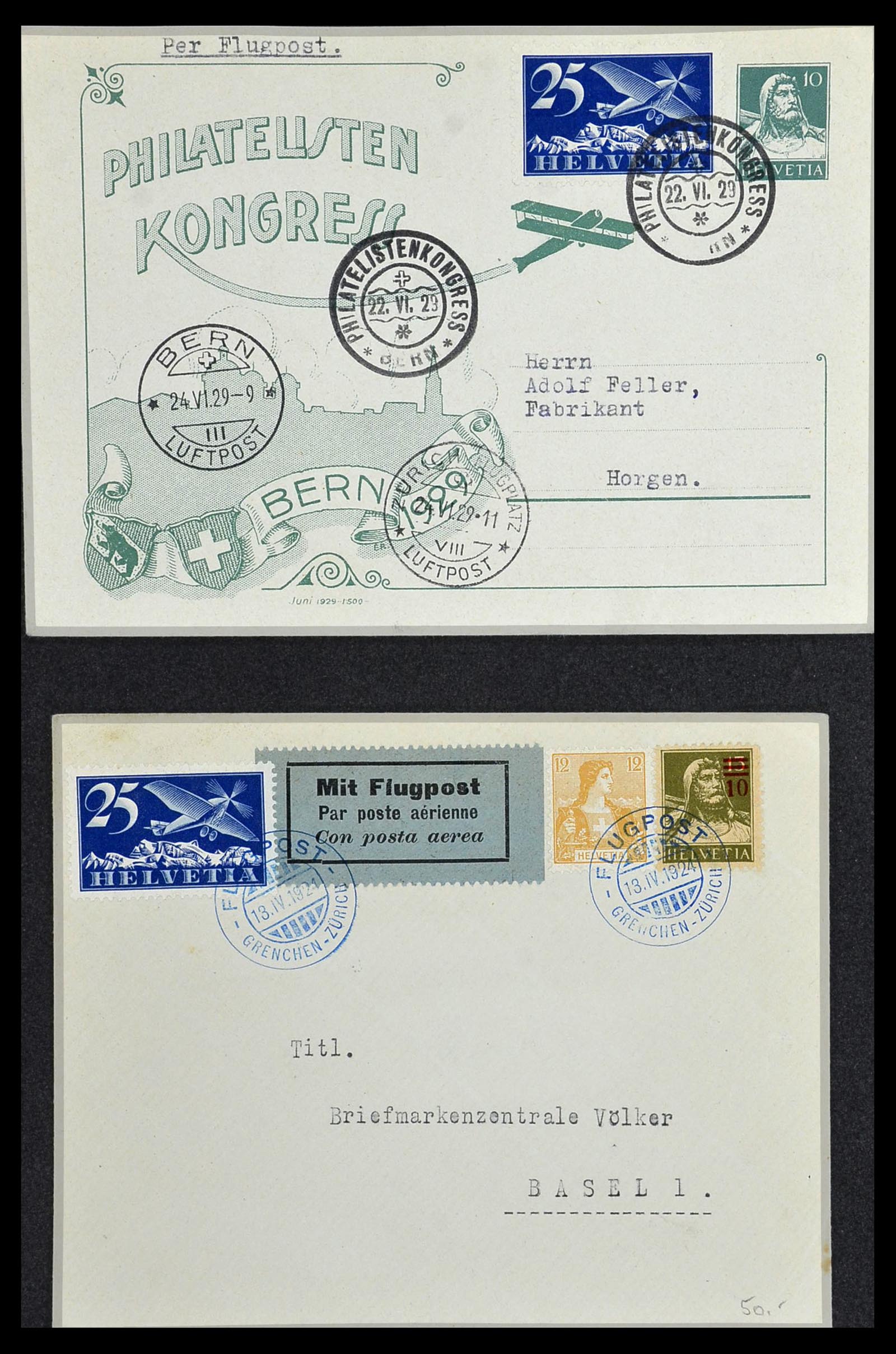 34141 096 - Stamp collection 34141 Switzerland airmail covers 1920-1960.