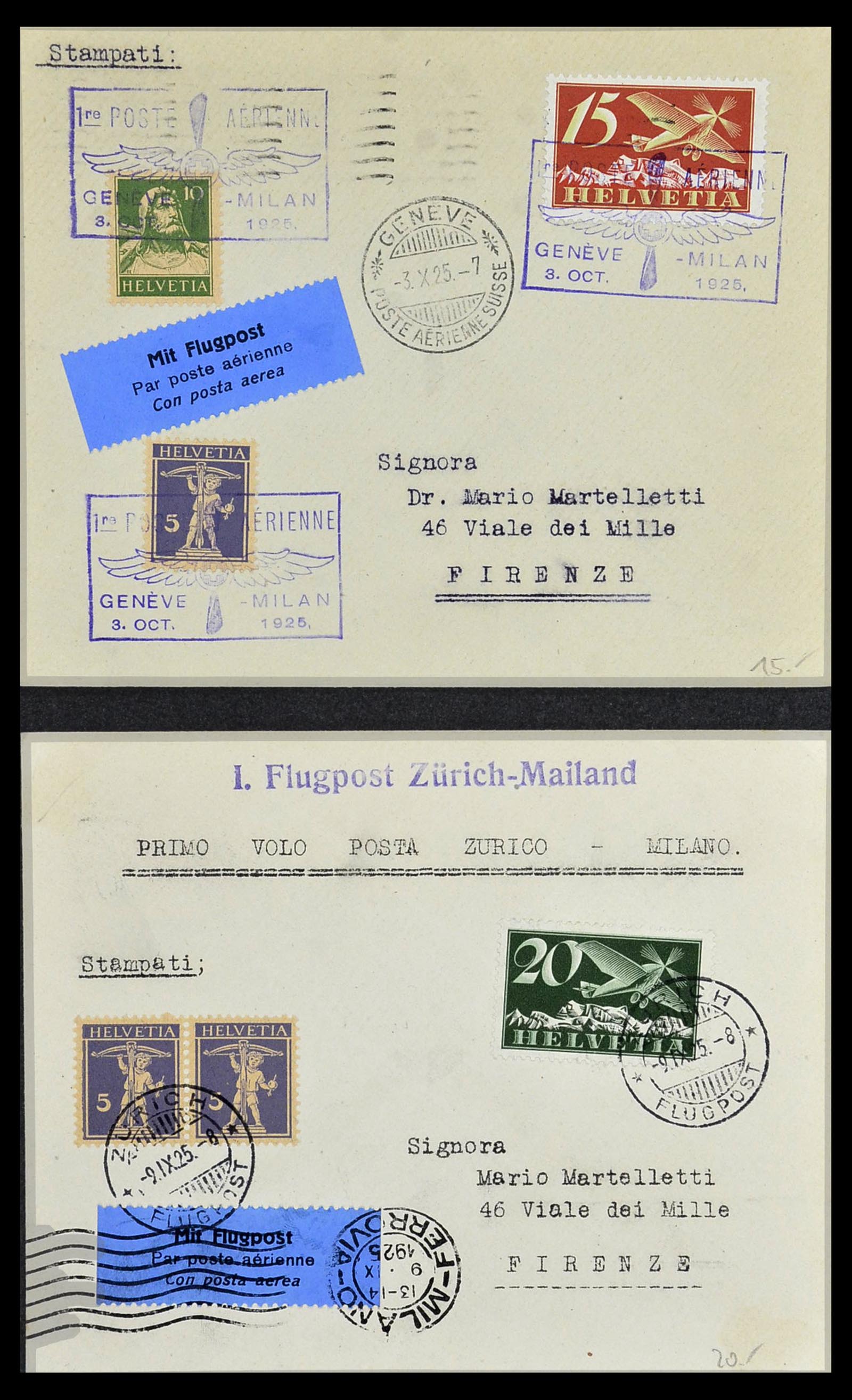 34141 099 - Stamp collection 34141 Switzerland airmail covers 1920-1960.