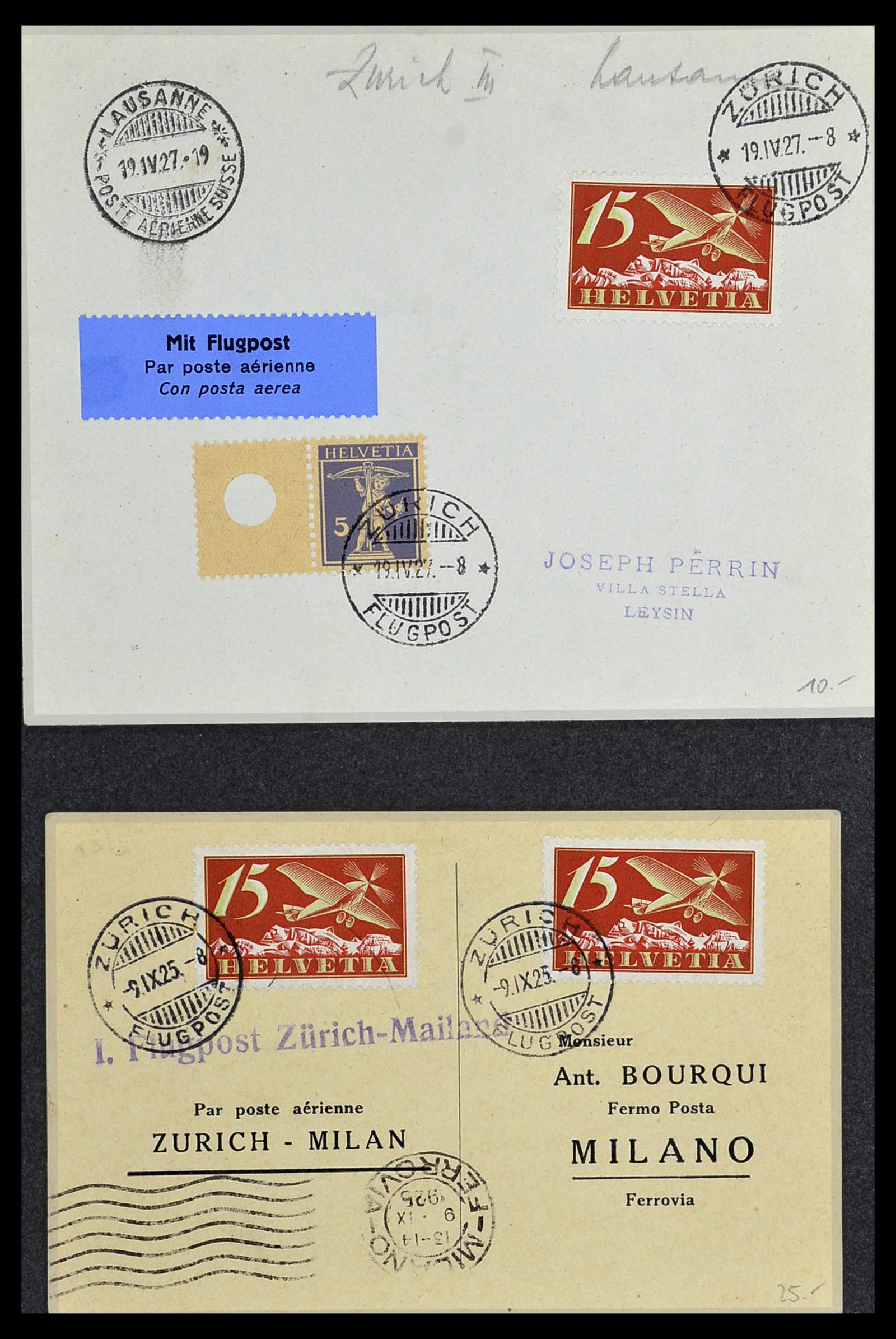 34141 106 - Stamp collection 34141 Switzerland airmail covers 1920-1960.