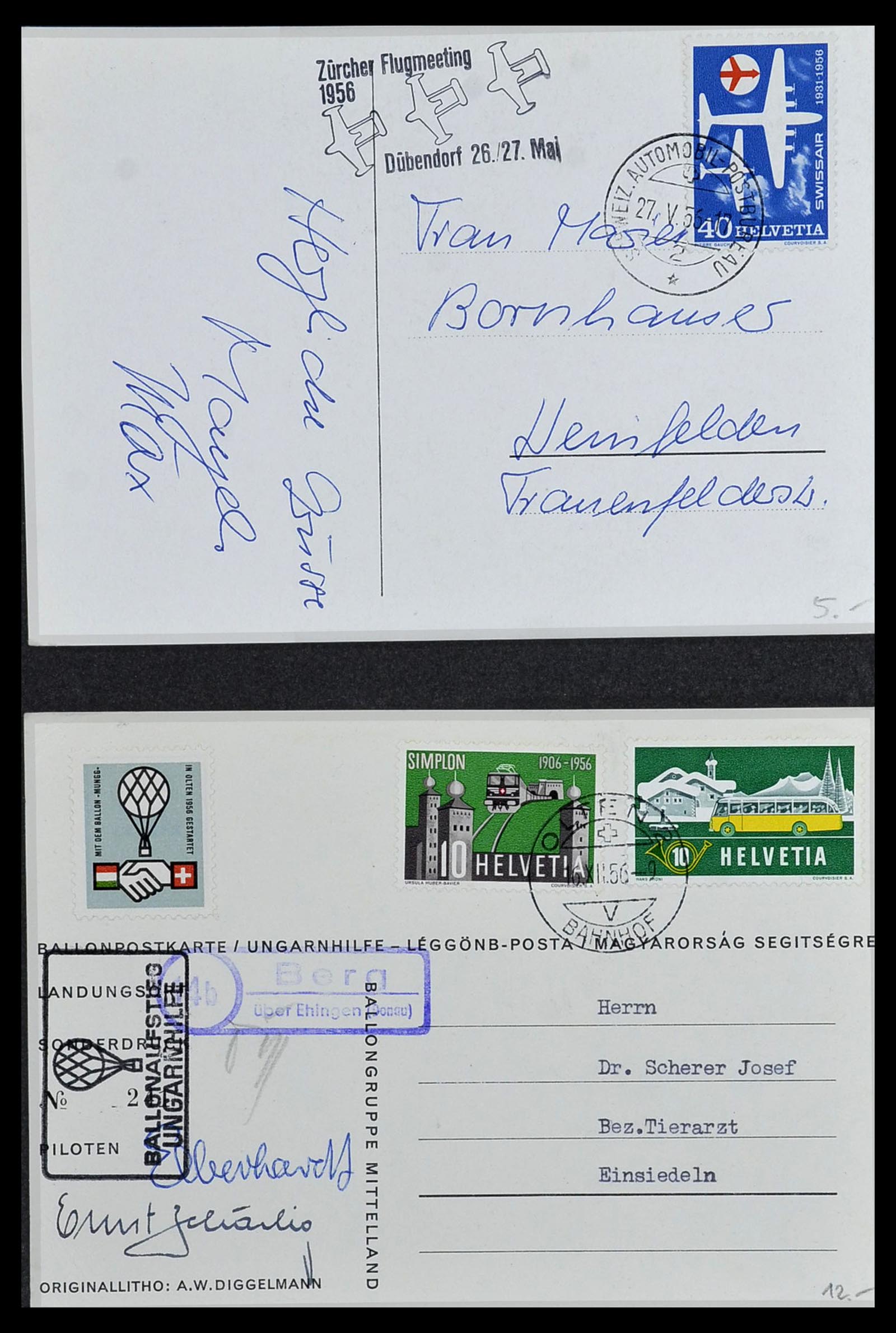 34141 112 - Stamp collection 34141 Switzerland airmail covers 1920-1960.