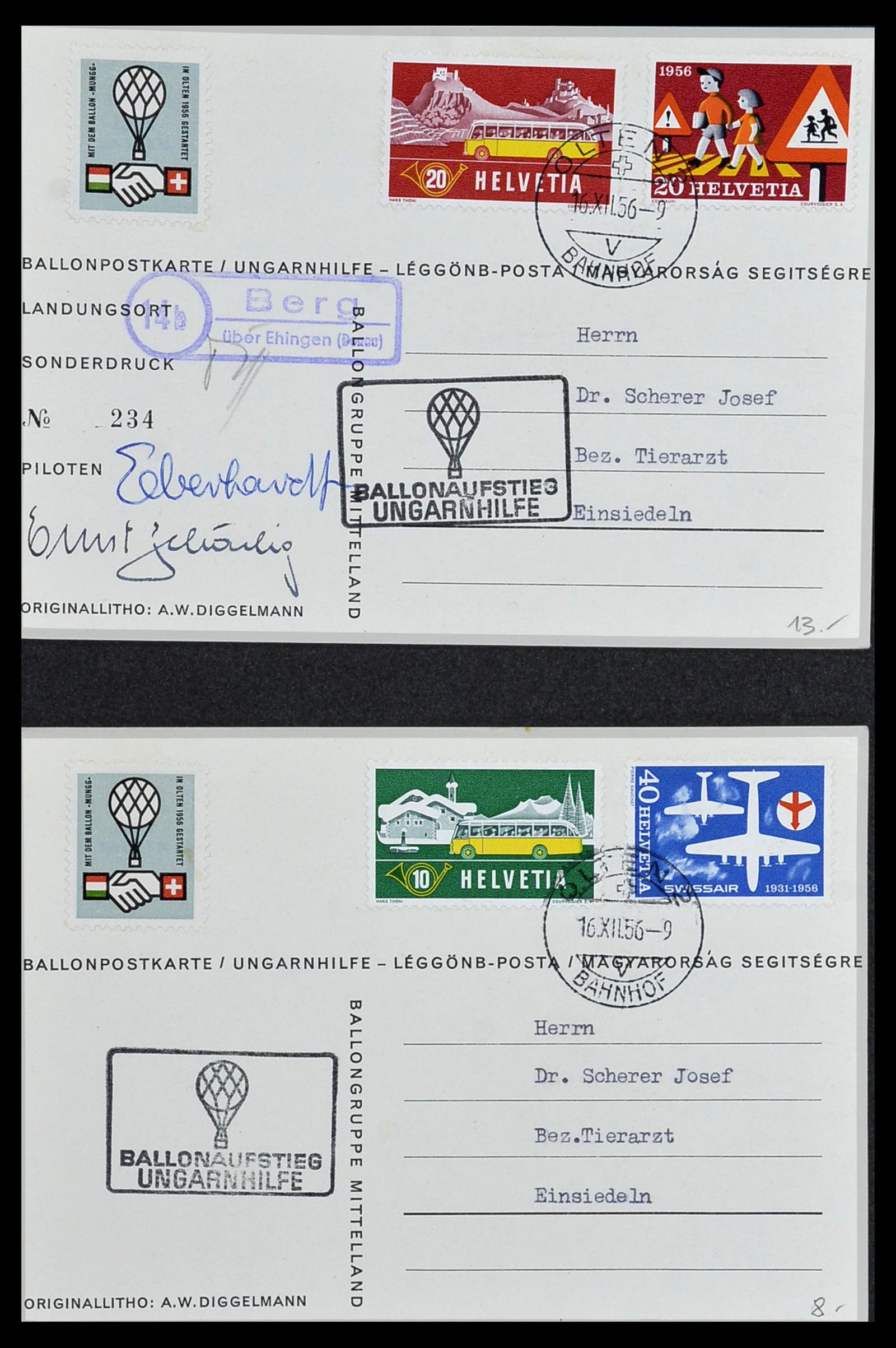 34141 113 - Stamp collection 34141 Switzerland airmail covers 1920-1960.