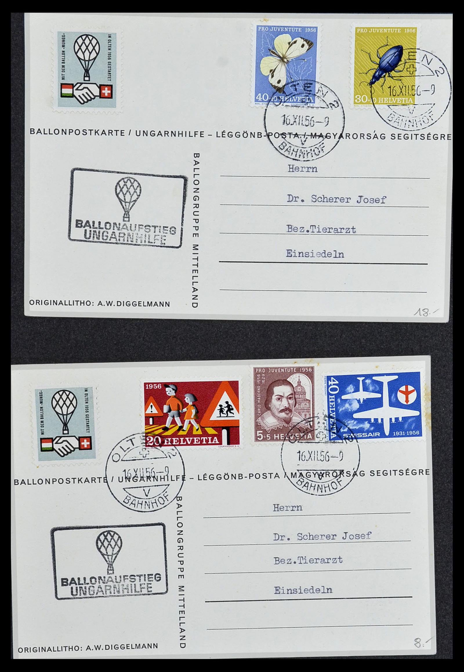 34141 115 - Stamp collection 34141 Switzerland airmail covers 1920-1960.