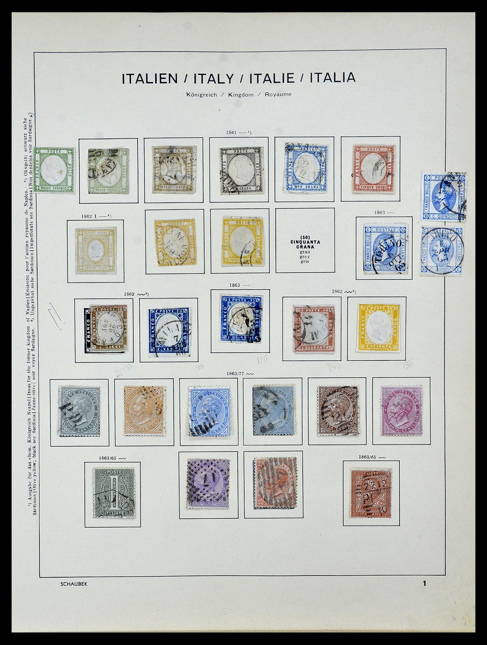 34142 001 - Stamp collection 34142 Italy 1861-1944.