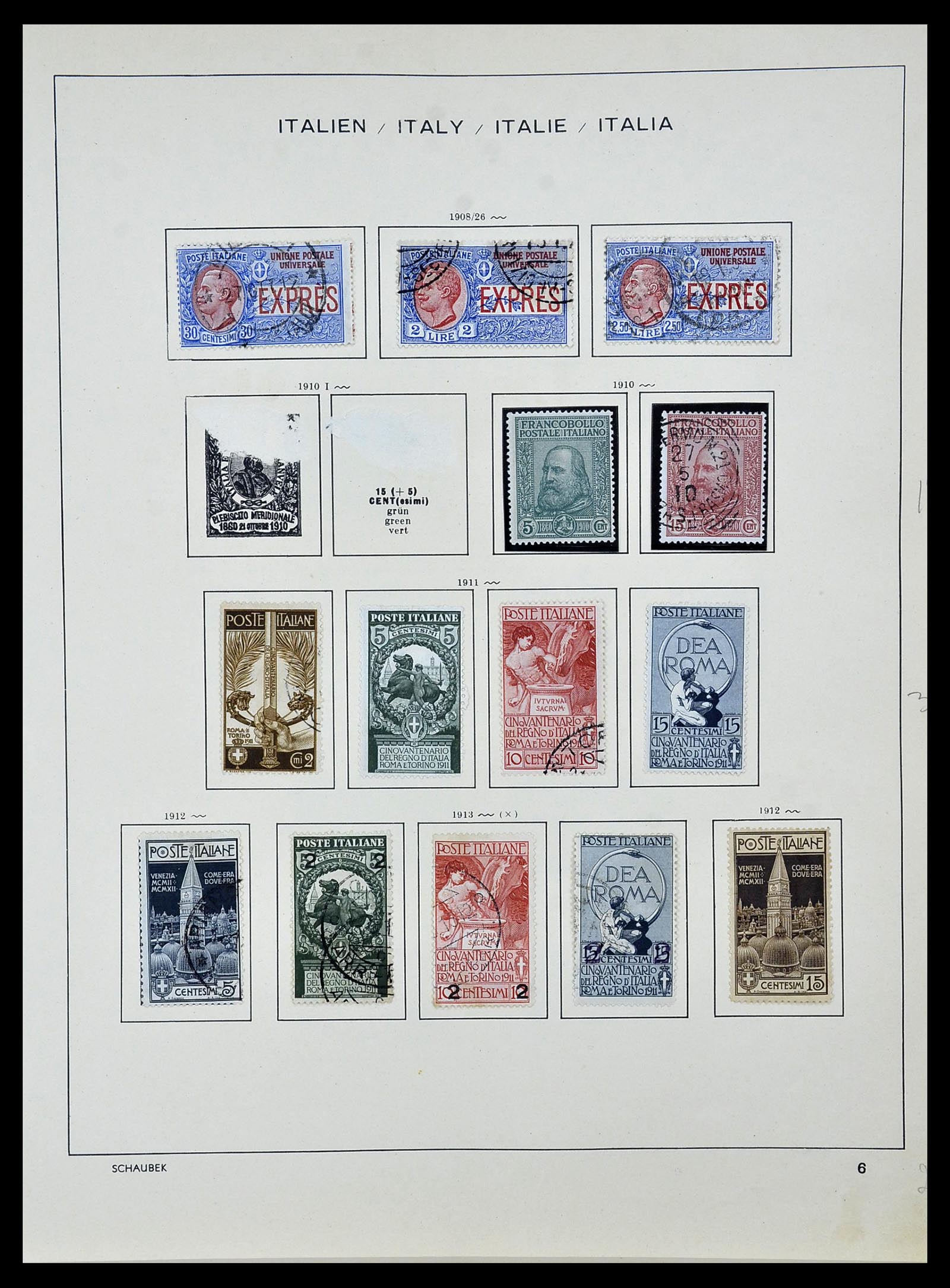 34142 006 - Stamp collection 34142 Italy 1861-1944.