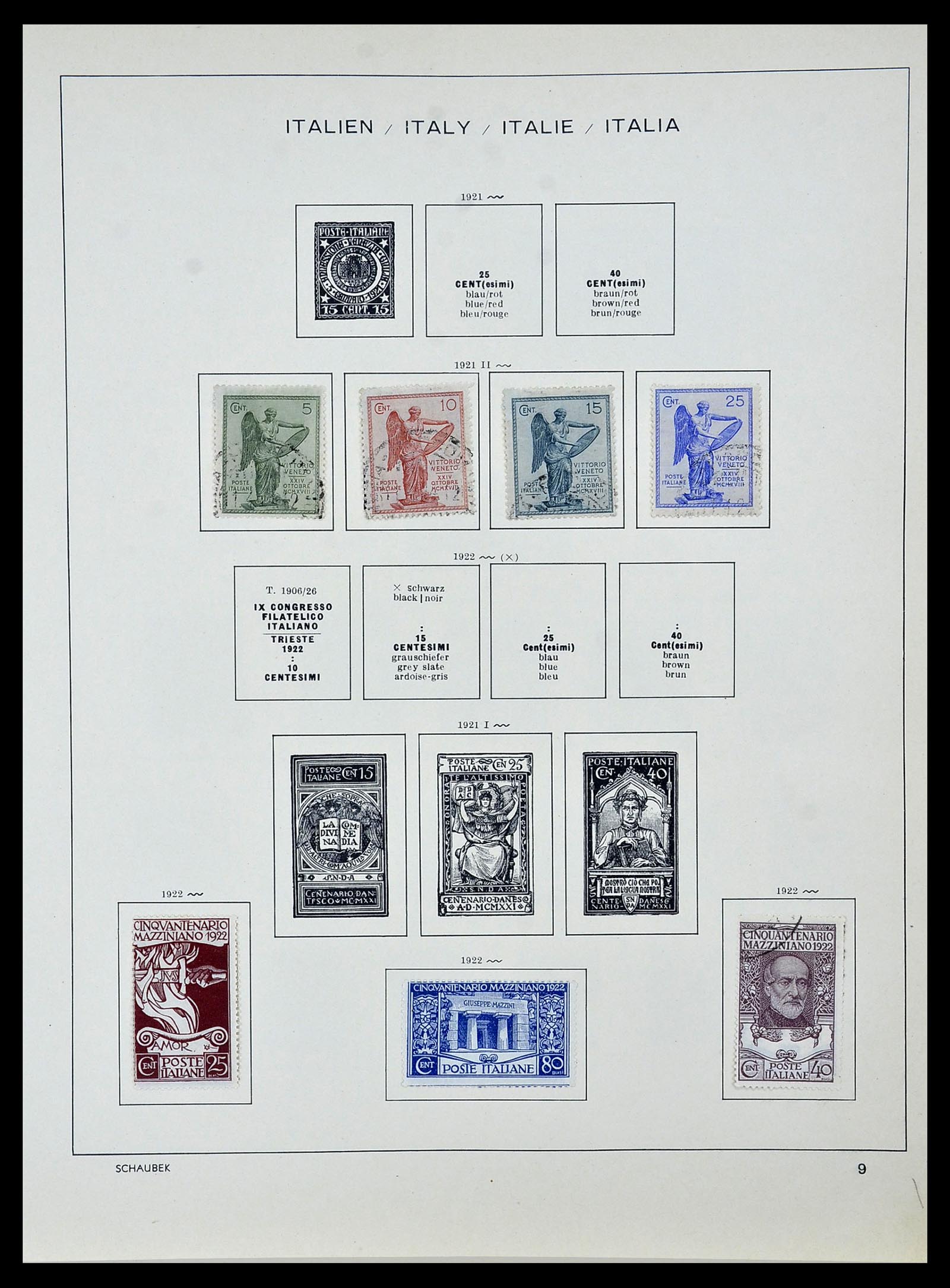 34142 009 - Stamp collection 34142 Italy 1861-1944.
