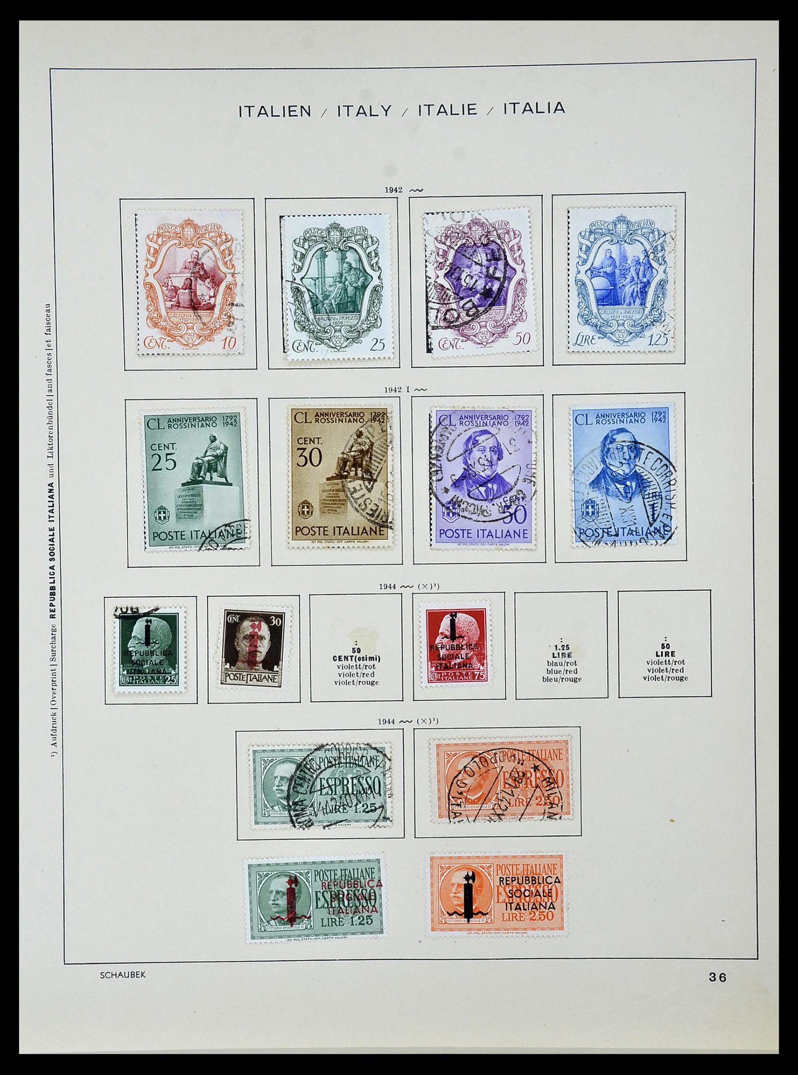 34142 036 - Stamp collection 34142 Italy 1861-1944.