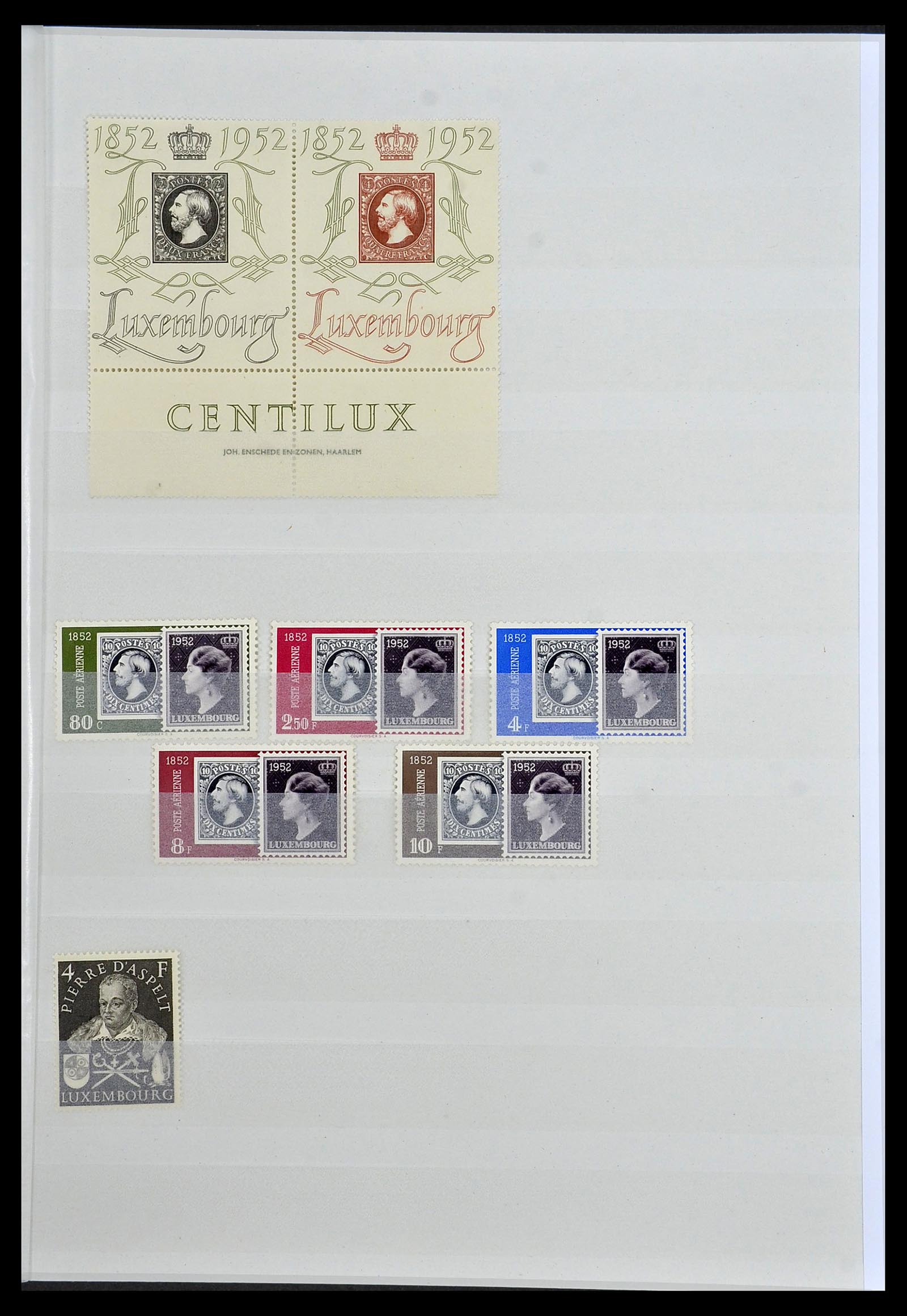 34143 007 - Postzegelverzameling 34143 Luxemburg 1852-1957.