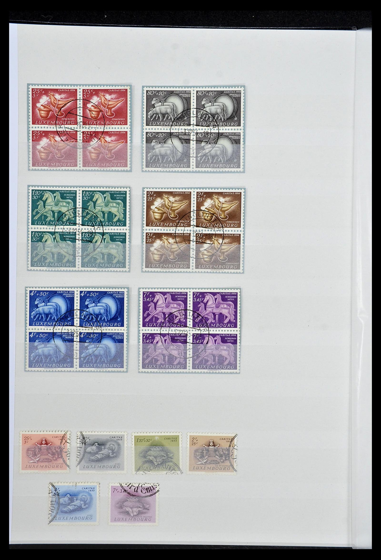 34143 008 - Postzegelverzameling 34143 Luxemburg 1852-1957.