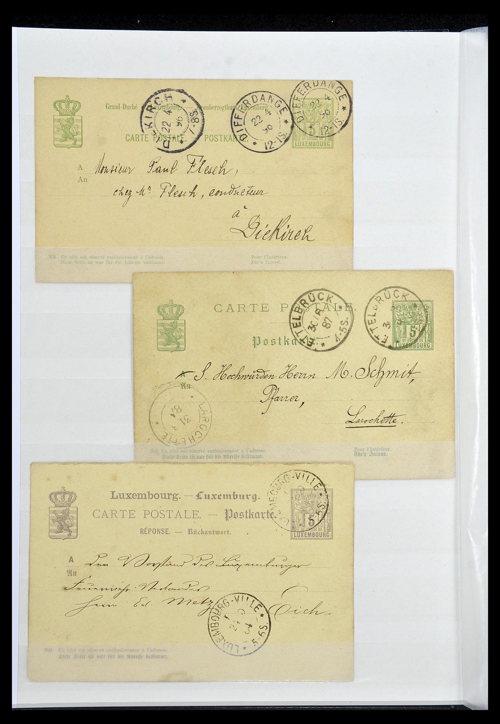 34143 014 - Postzegelverzameling 34143 Luxemburg 1852-1957.