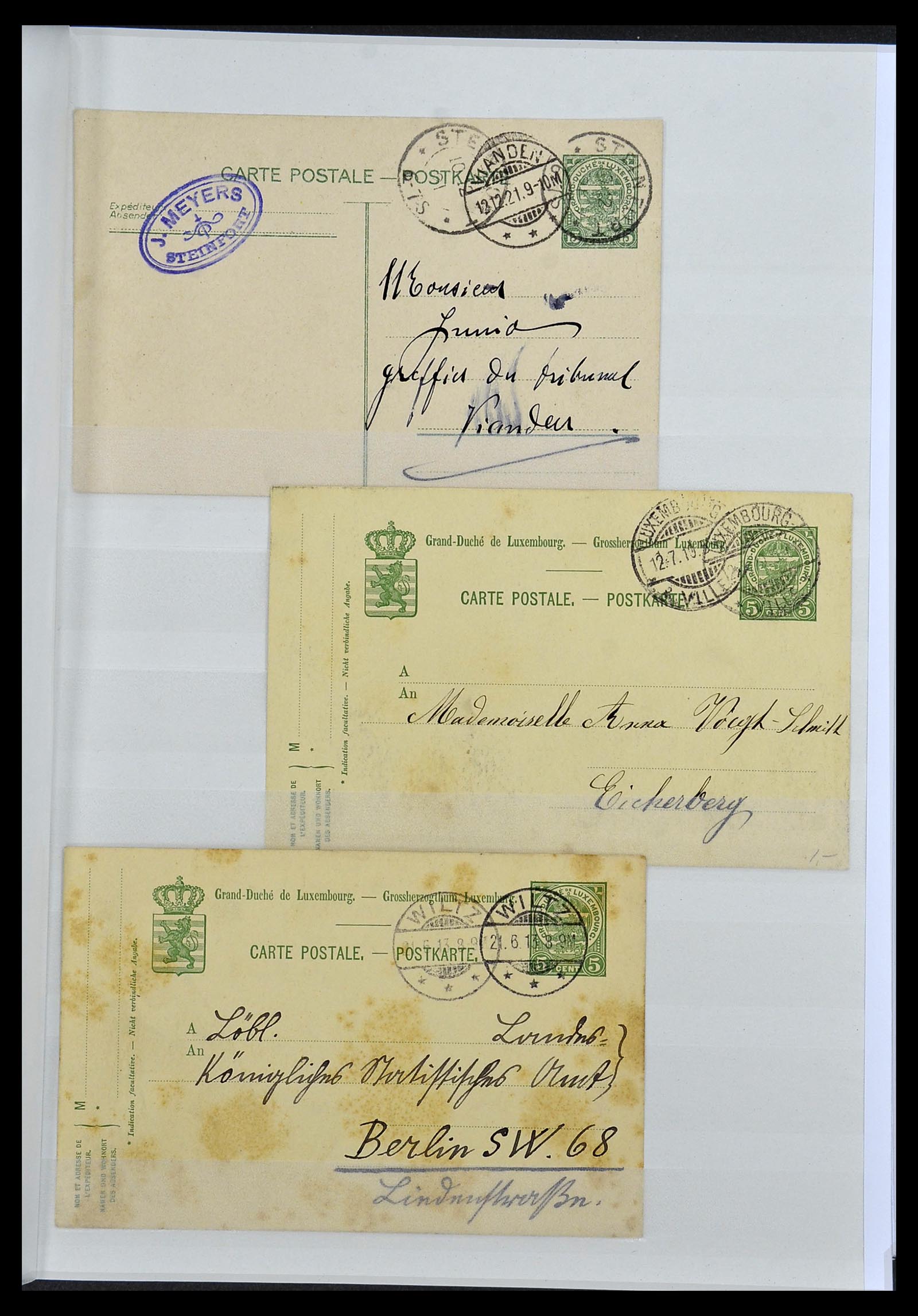 34143 023 - Postzegelverzameling 34143 Luxemburg 1852-1957.