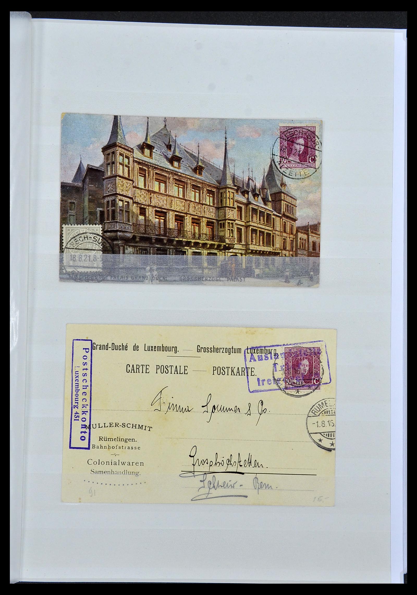 34143 031 - Postzegelverzameling 34143 Luxemburg 1852-1957.