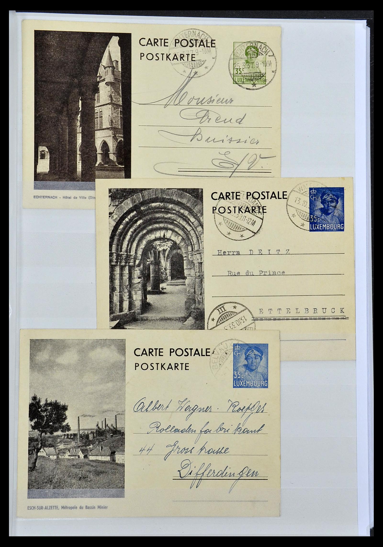 34143 033 - Postzegelverzameling 34143 Luxemburg 1852-1957.