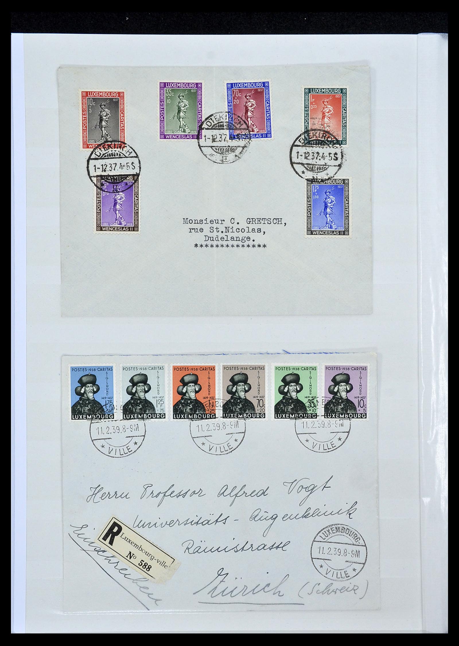 34143 036 - Postzegelverzameling 34143 Luxemburg 1852-1957.
