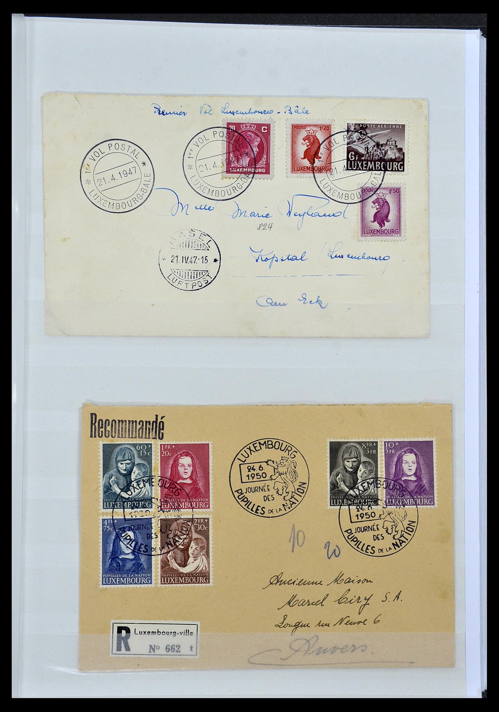 34143 037 - Postzegelverzameling 34143 Luxemburg 1852-1957.
