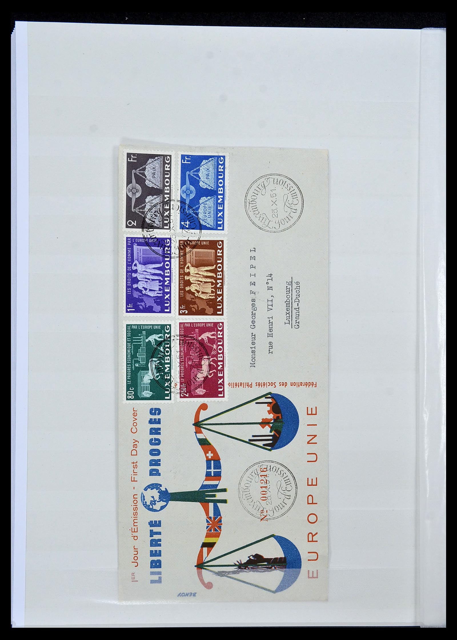 34143 038 - Postzegelverzameling 34143 Luxemburg 1852-1957.