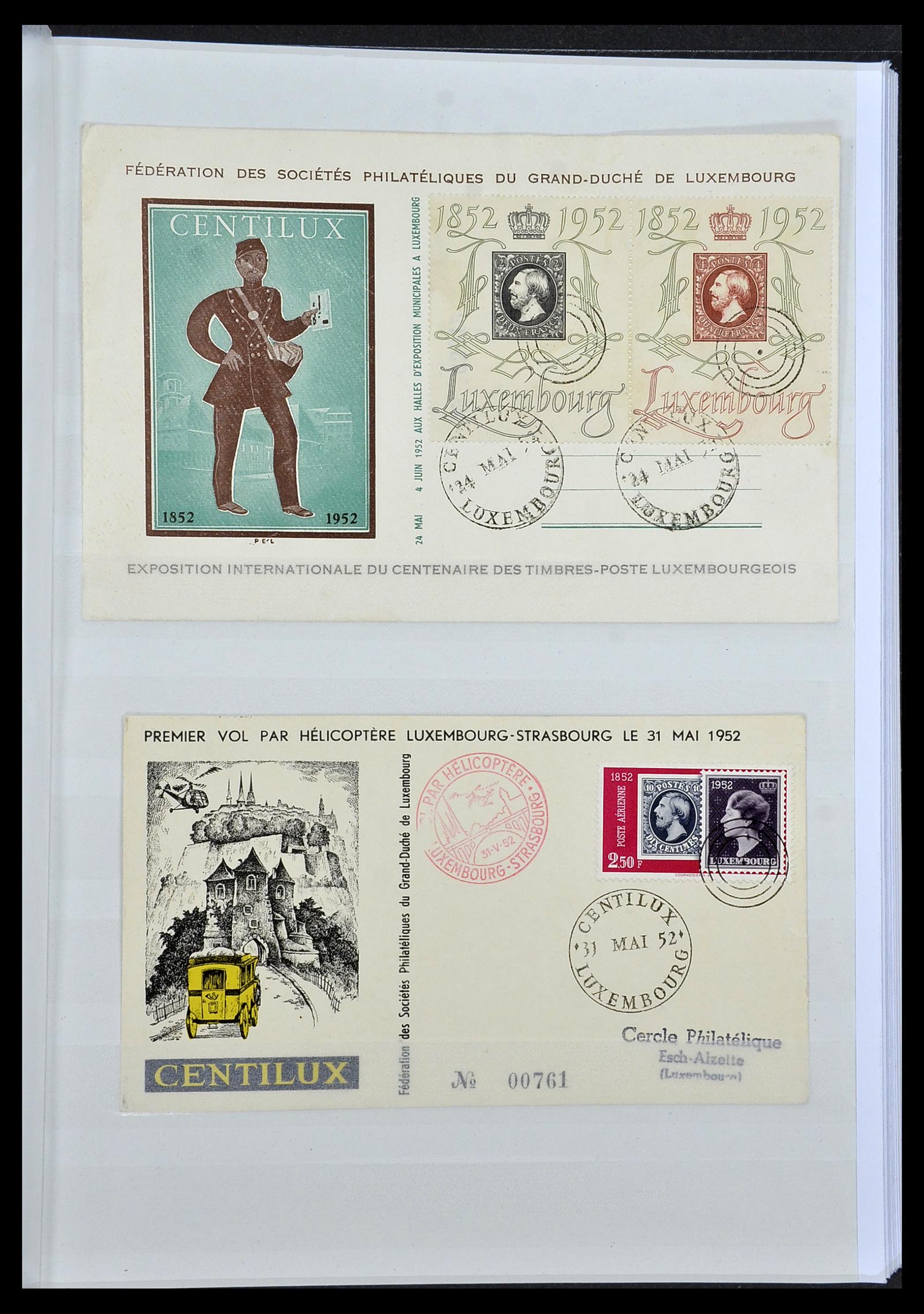 34143 039 - Postzegelverzameling 34143 Luxemburg 1852-1957.